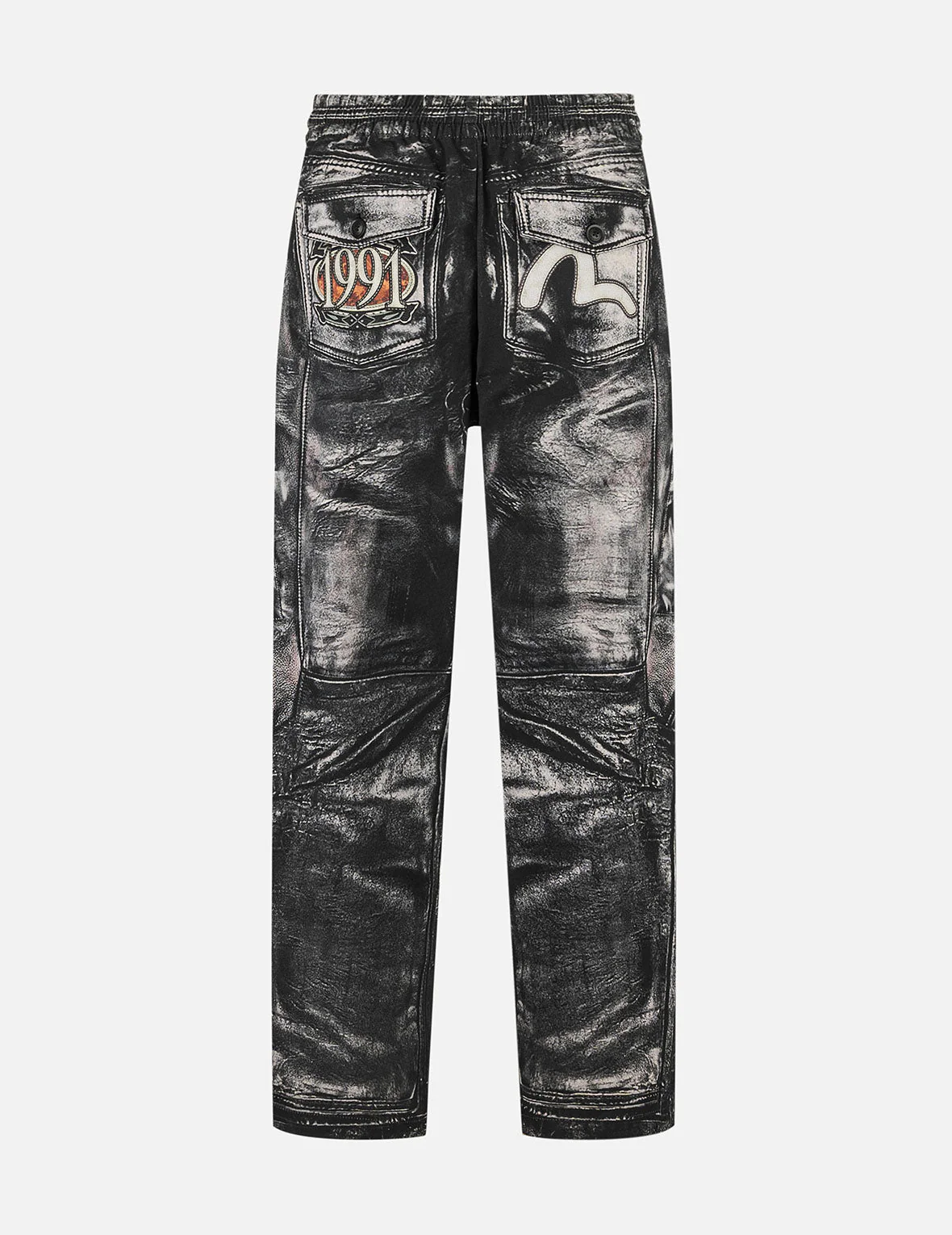 Multi-replicate Print Wide-leg Biker Pants - Image 2