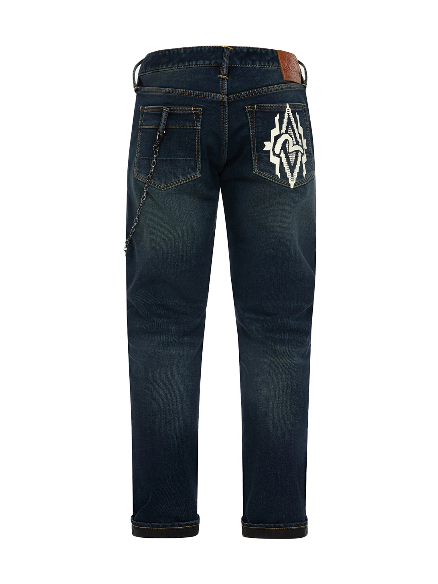 Navajo Style Tapestry Seagull Print Pocket Taper Fit Jeans #2017 - Image 11