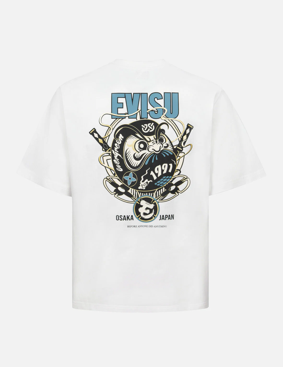 Ninja Daruma and Logo Prints Regular Fit T-shirt - Image 15