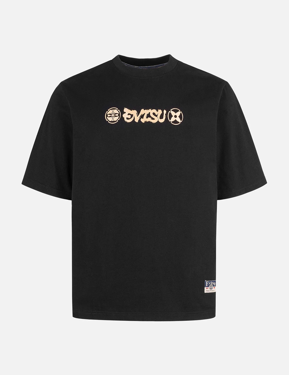 Ninja Daruma and Logo Prints Regular Fit T-shirt - Image 5