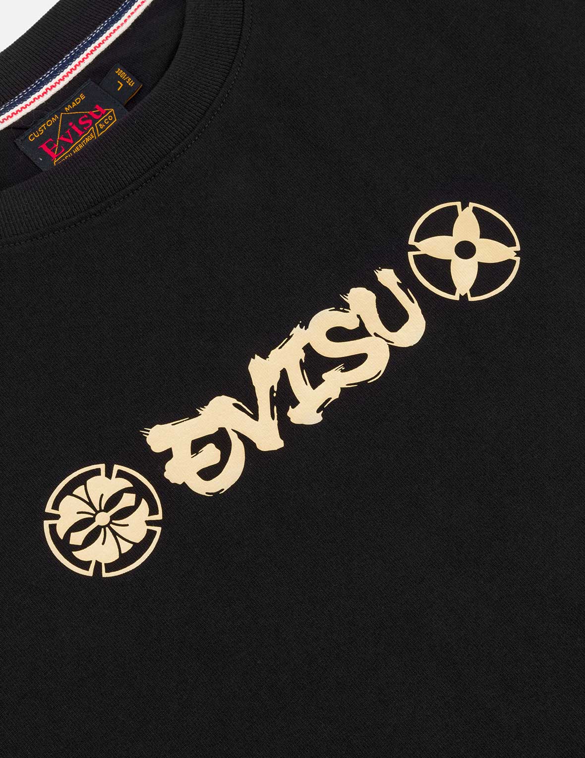 Ninja Daruma and Logo Prints Regular Fit T-shirt - Image 9