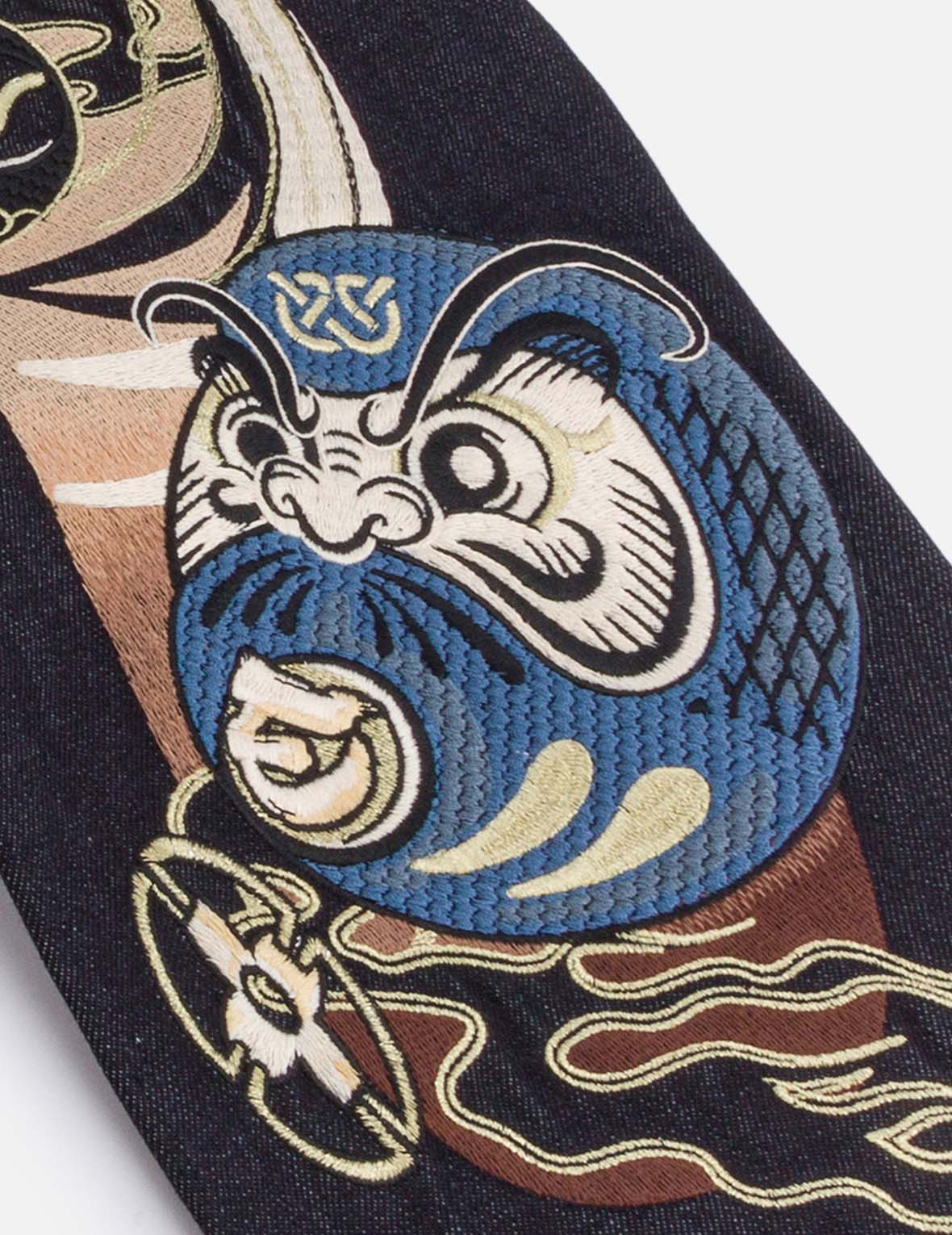 Ninja Daruma Daicock Embroidery Taper Fit Jeans #2017 - Image 6