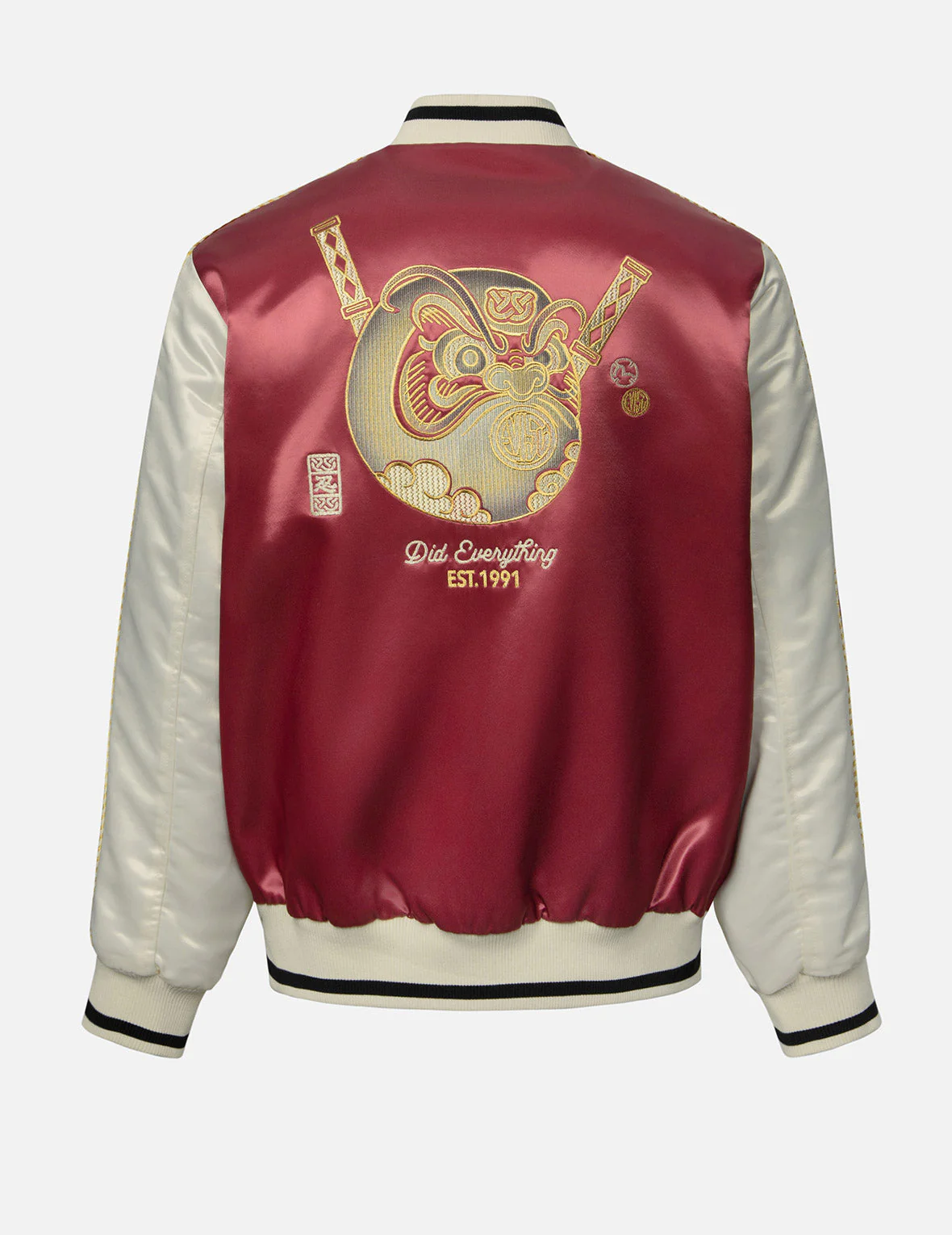 Ninja Daruma Embroidery Relax Fit Souvenior Jacket