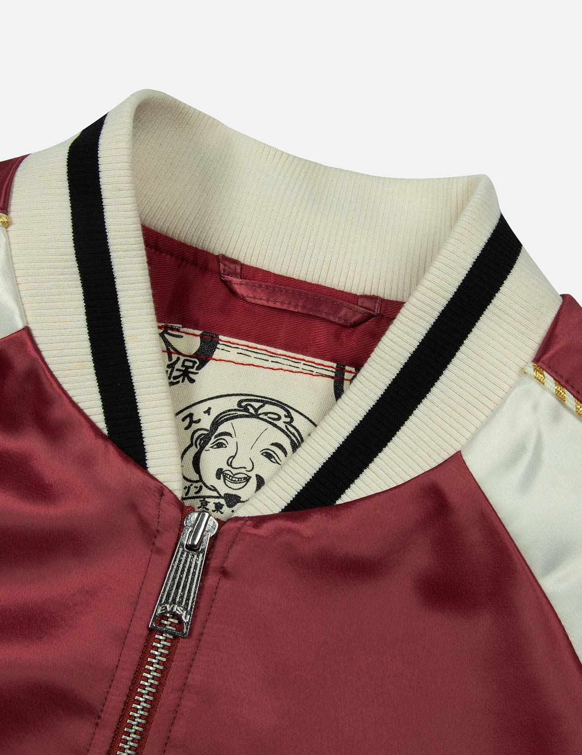 Ninja Daruma Embroidery Relax Fit Souvenior Jacket - Image 3