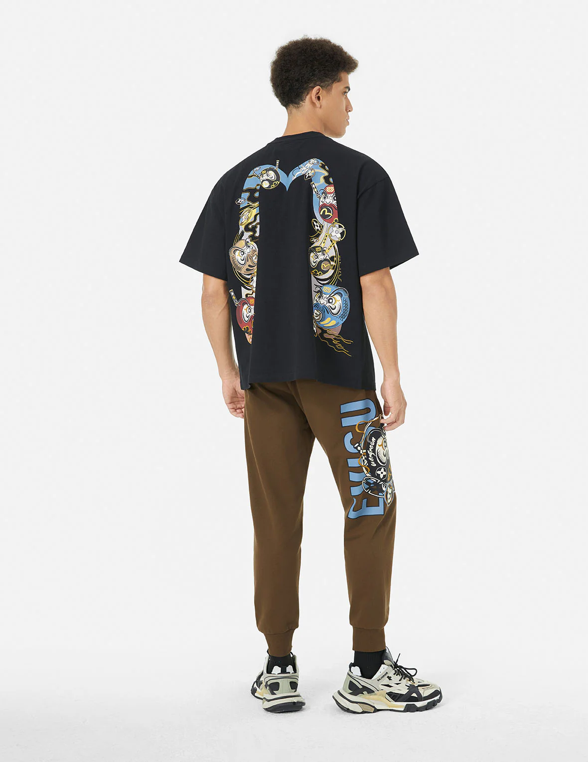 Ninja Daruma Print Regular Fit Sweatpants - Image 10