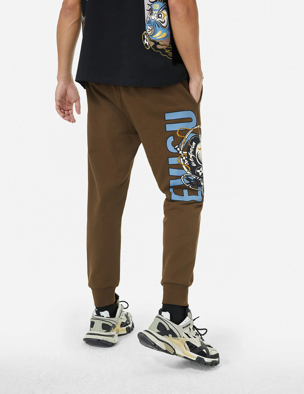 Ninja Daruma Print Regular Fit Sweatpants - Image 12