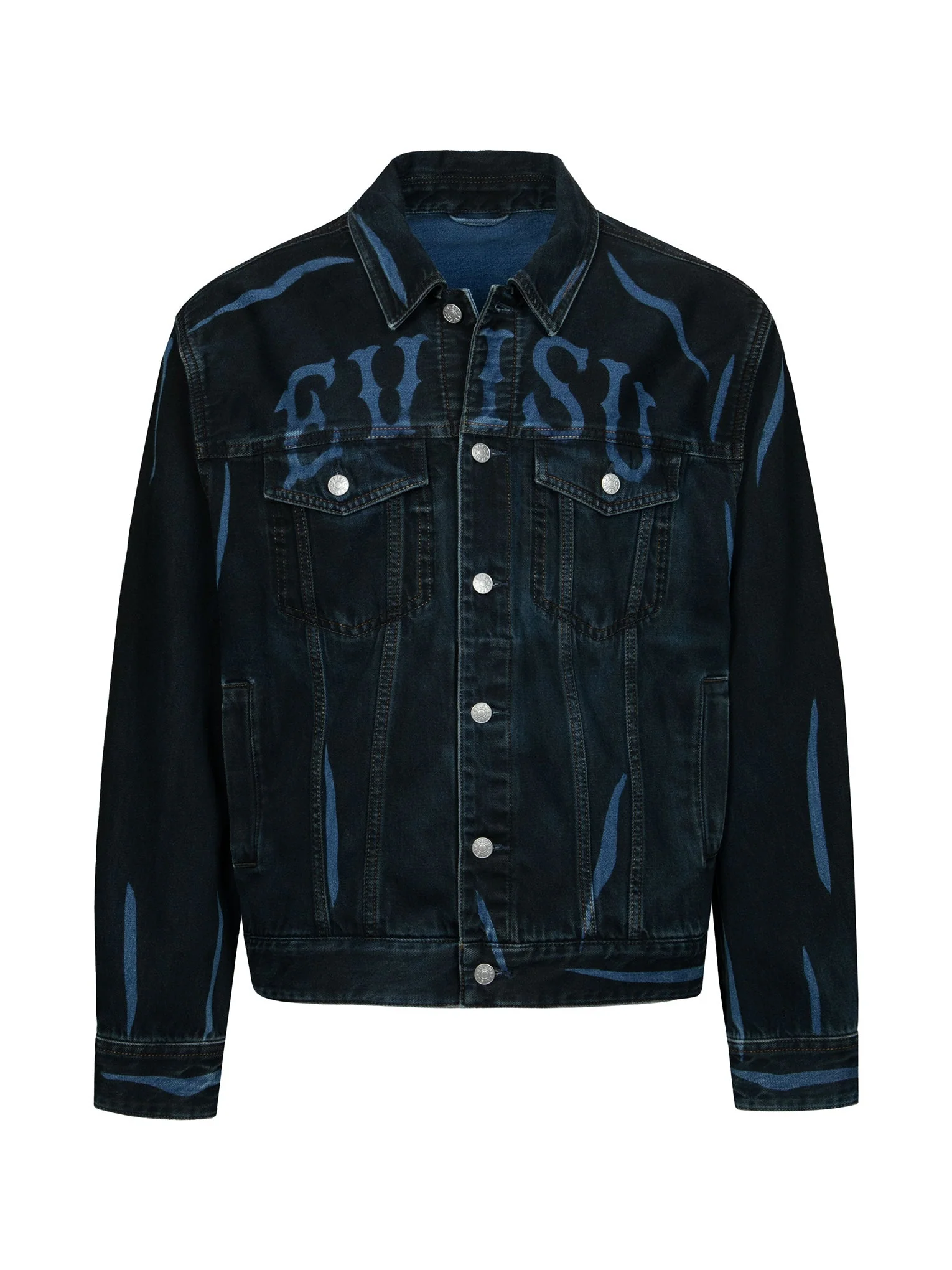 Overdye Logo and Seagull Relax Fit Denim Jacket - Image 15