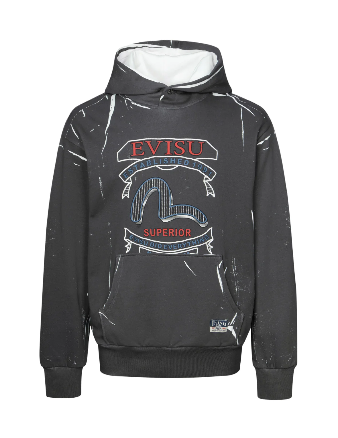 Overdye Seagull and Logo Print Relax Fit Hoodie - Image 13