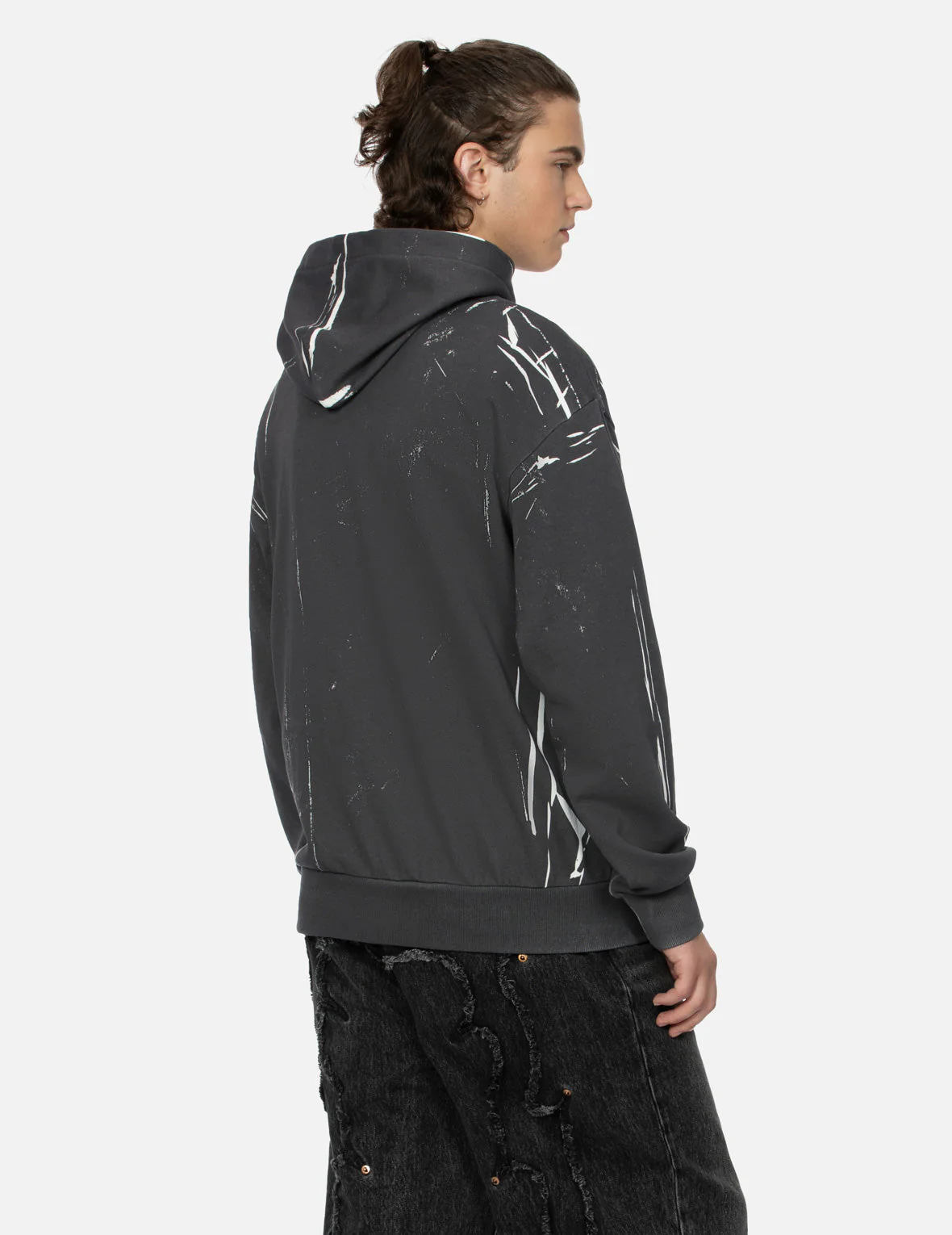 Overdye Seagull and Logo Print Relax Fit Hoodie - Image 8