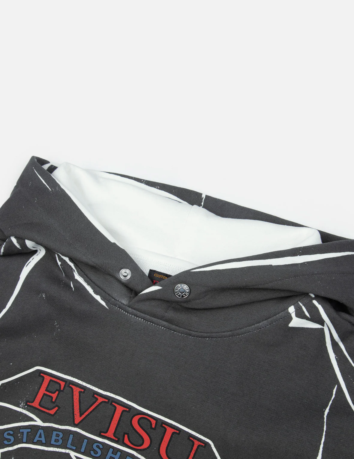Overdye Seagull and Logo Print Relax Fit Hoodie - Image 9