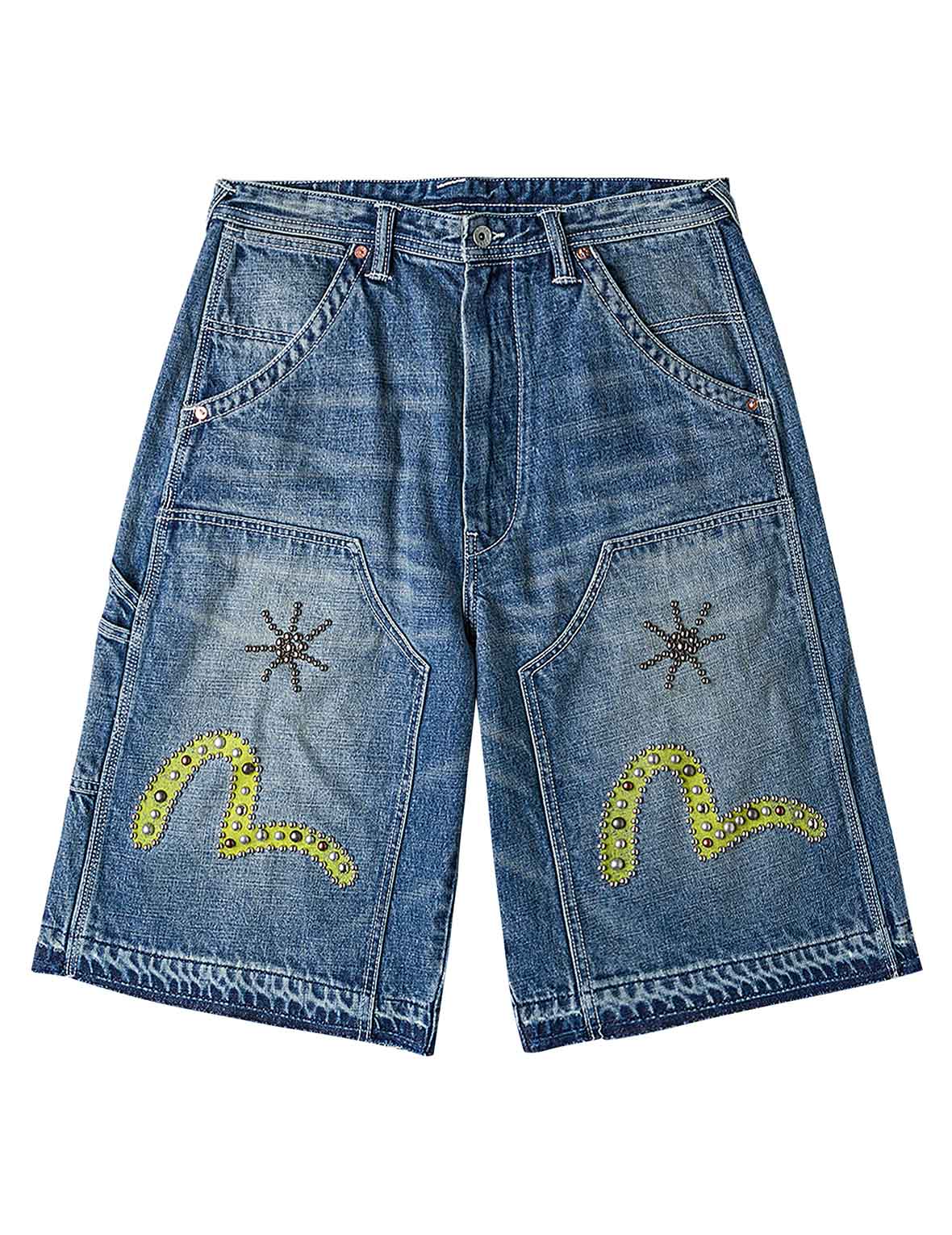 Heavy Washed studded Cargo Shorts - Image 12