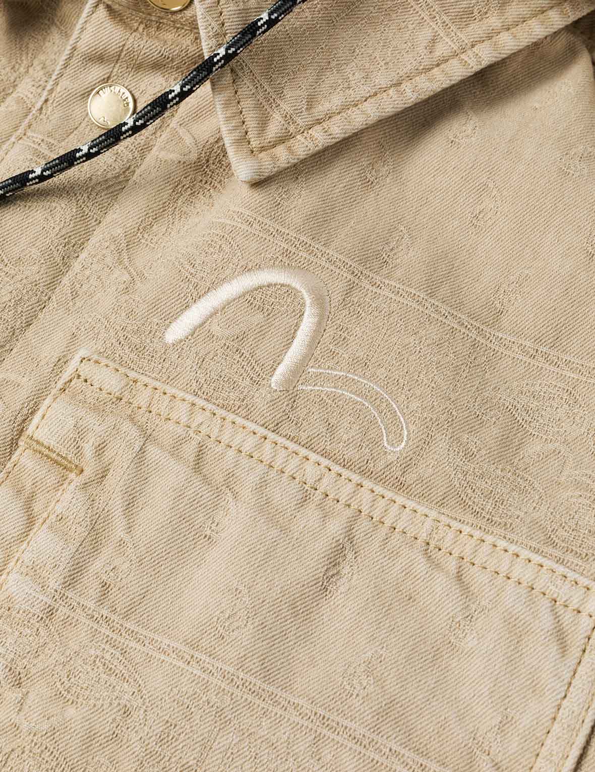 Padded Paisley Jacquard and Embroidery 2-in-1 Loose Fit Shirt Jacket - Image 10