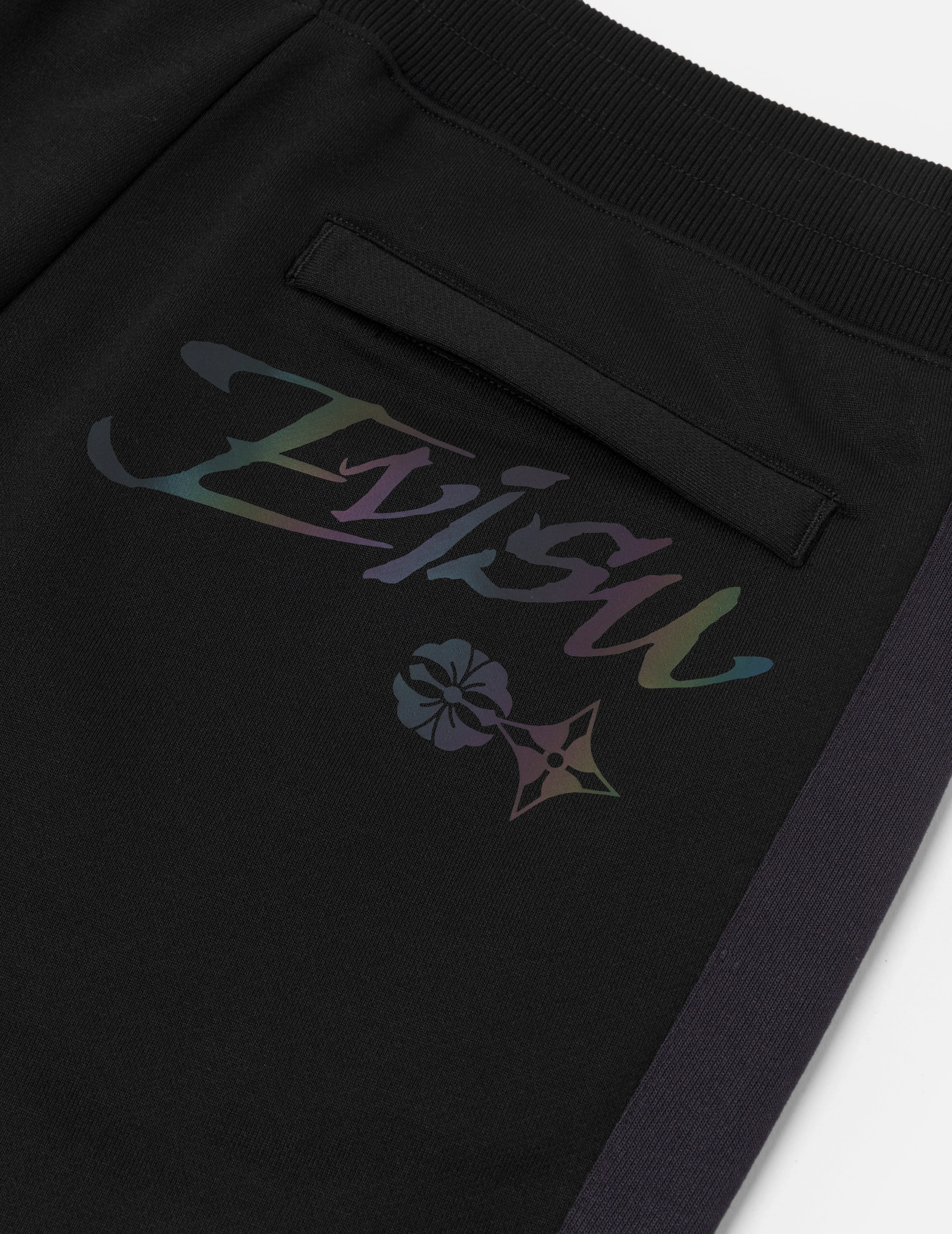 Panel Blocking with Colorful Logo Print Relax Fit Sweatpants - Image 5