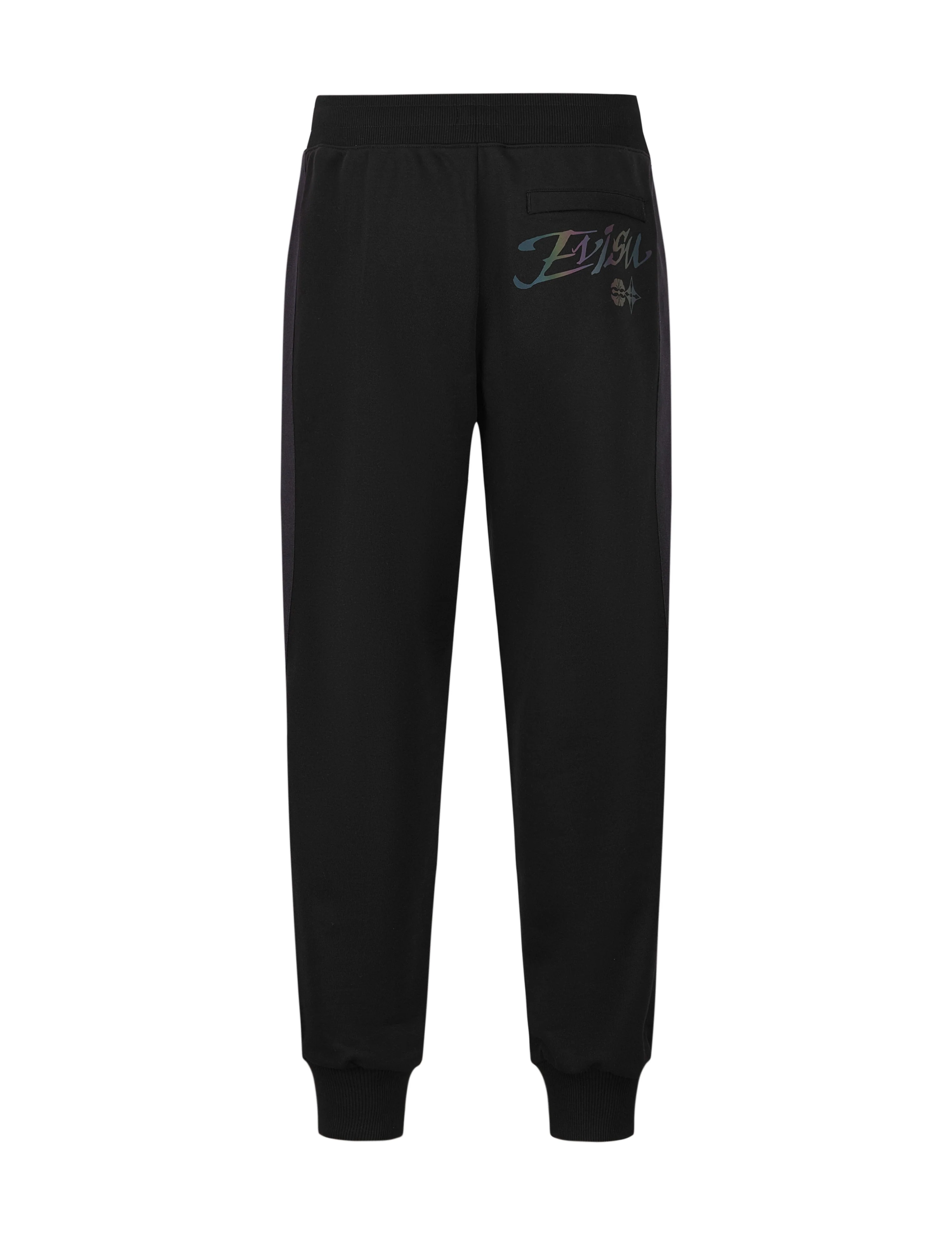 Panel Blocking with Colorful Logo Print Relax Fit Sweatpants - Image 9