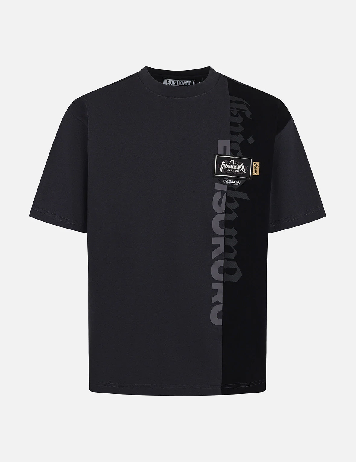 Panel design with Multi Labels Relax Fit T-Shirt