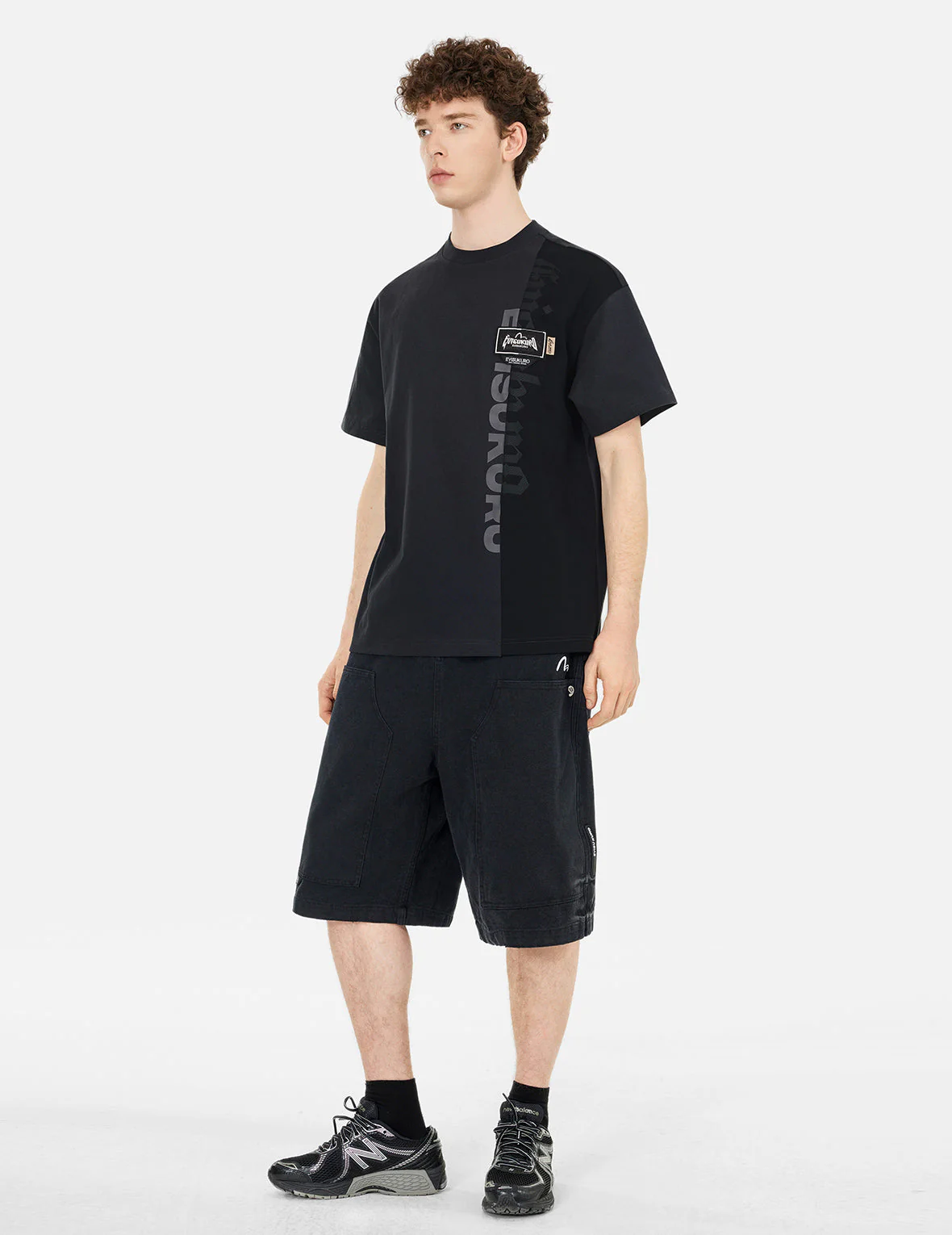 Panel design with Multi Labels Relax Fit T-Shirt - Image 3