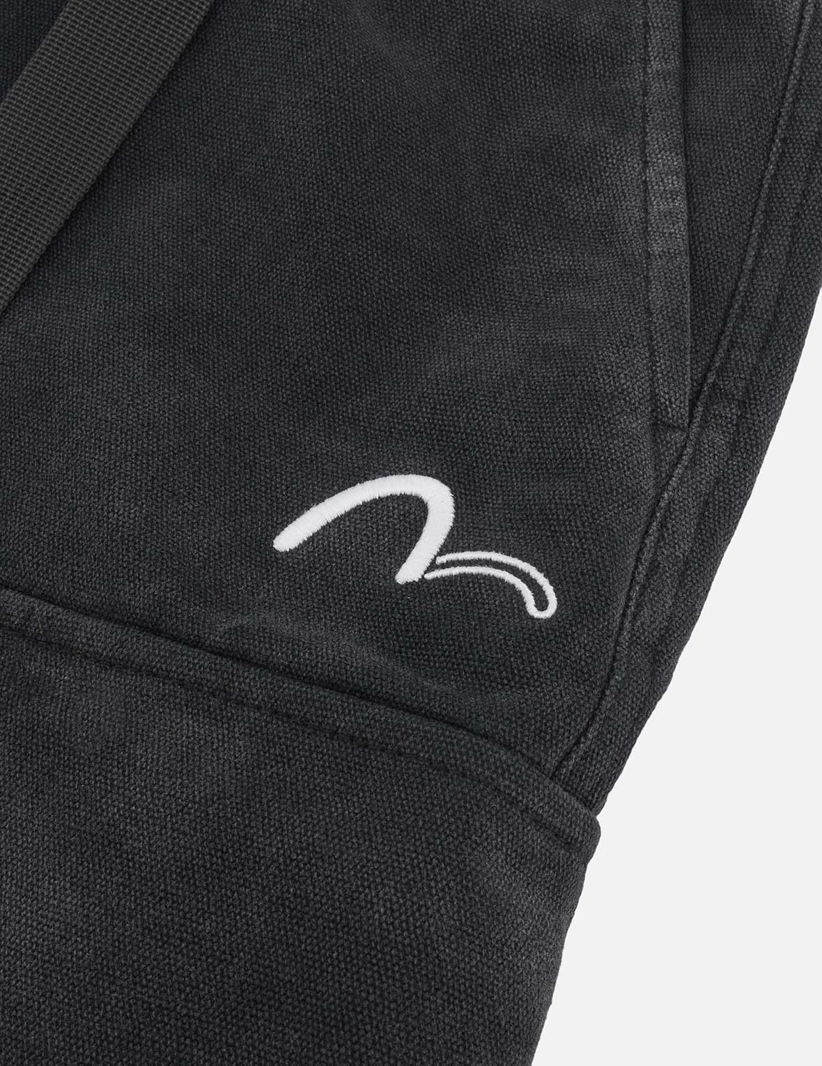 Pigment Dye Wash Seagull Embroidery Relax Fit Shorts - Image 5
