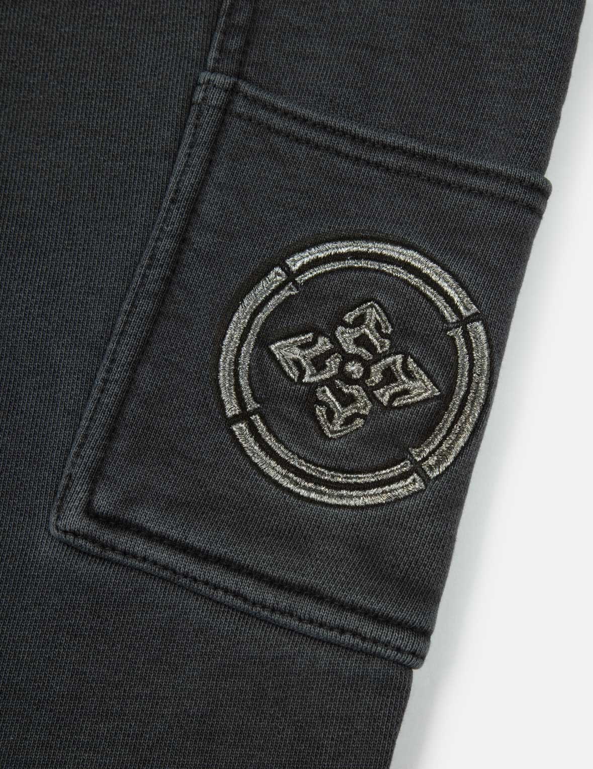 Pigment Dyed Logo and Kamon Embroidery Relax Fit Sweatpants - Image 12