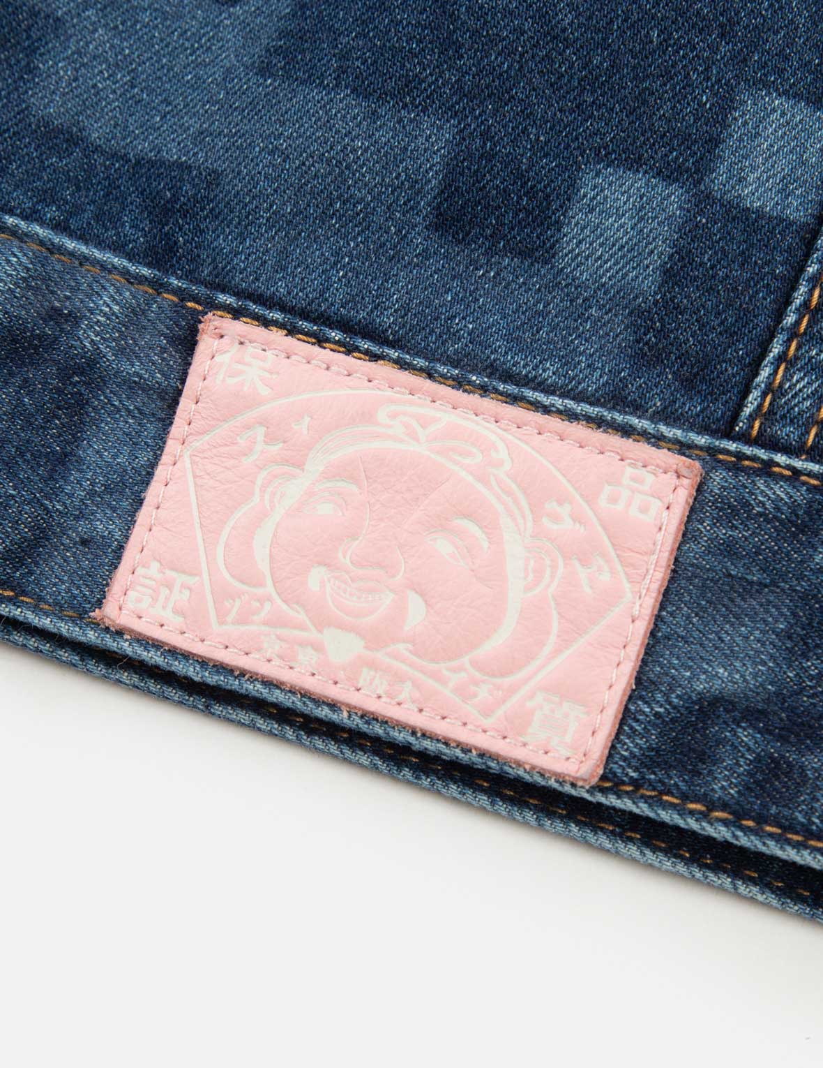 Pixel Seagull Embroidery and Print Oversized Denim Jacket - Image 11