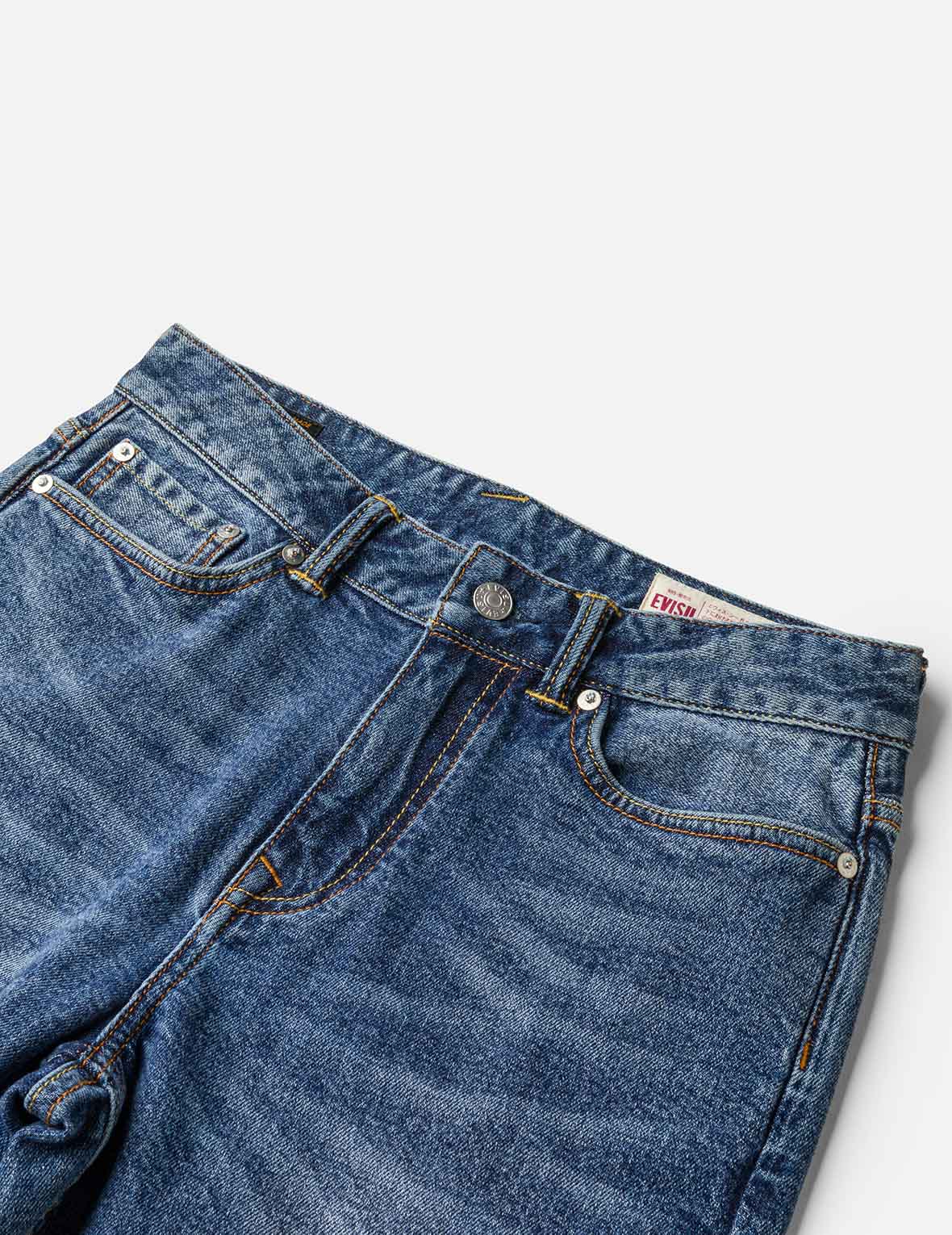 Pixel Seagull Embroidery Relax Jeans - Image 7