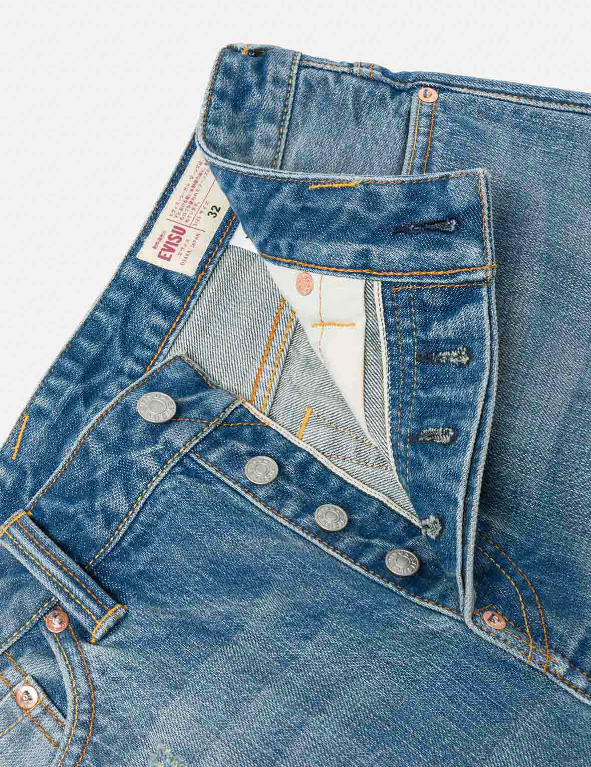 Playful Seagull and The Great Wave Print Regular Fit Denim Shorts - Image 7
