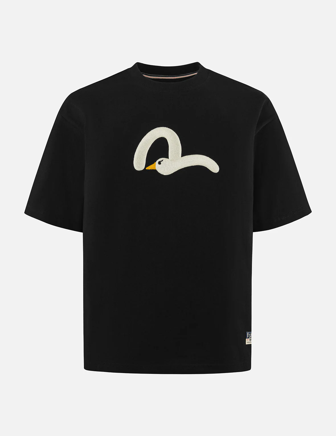 Playful Seagull Embroidery Relax Fit T-Shirt - Image 2