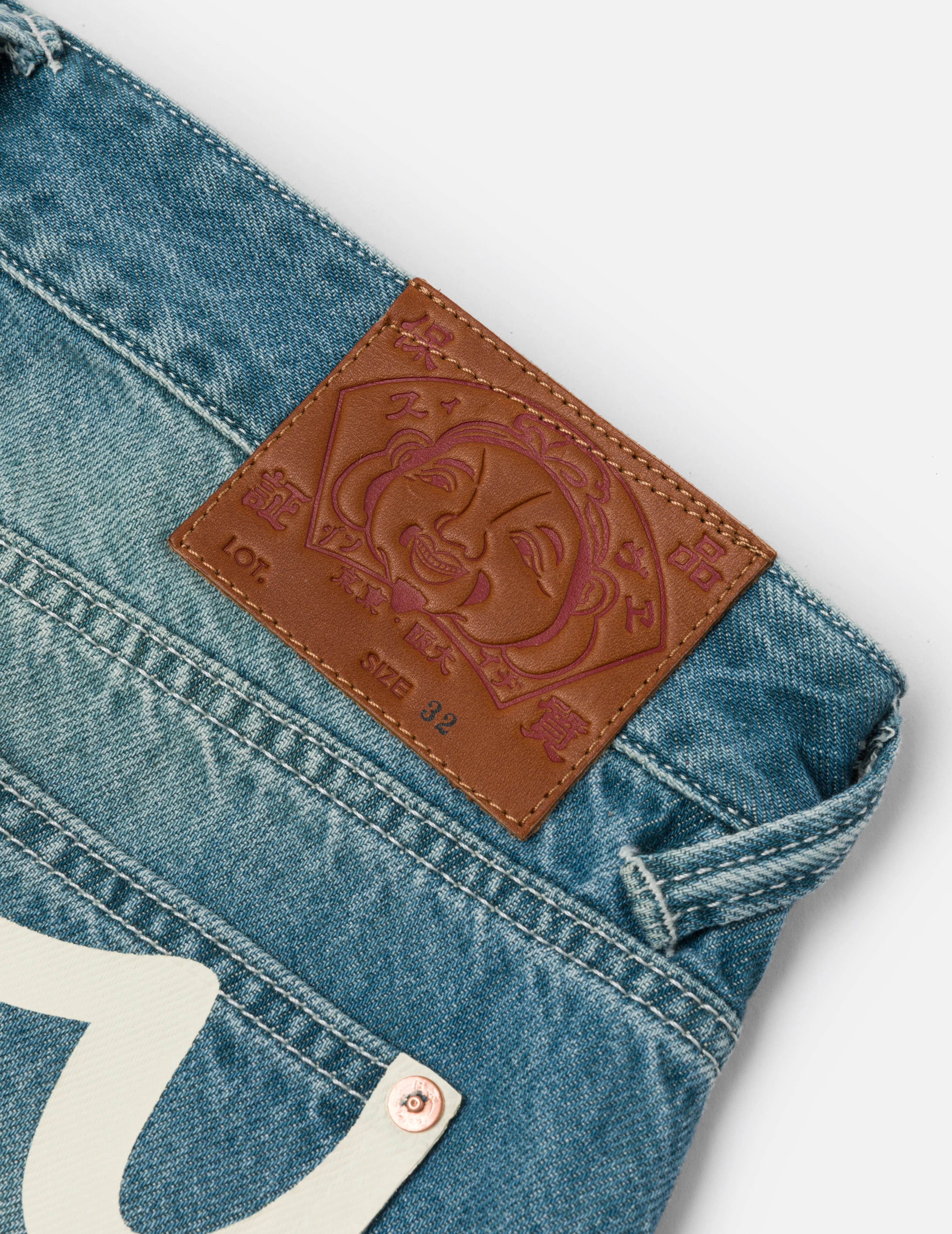 Playful Seagull Print Pocket Loose Fit Jeans #2038 - Image 6