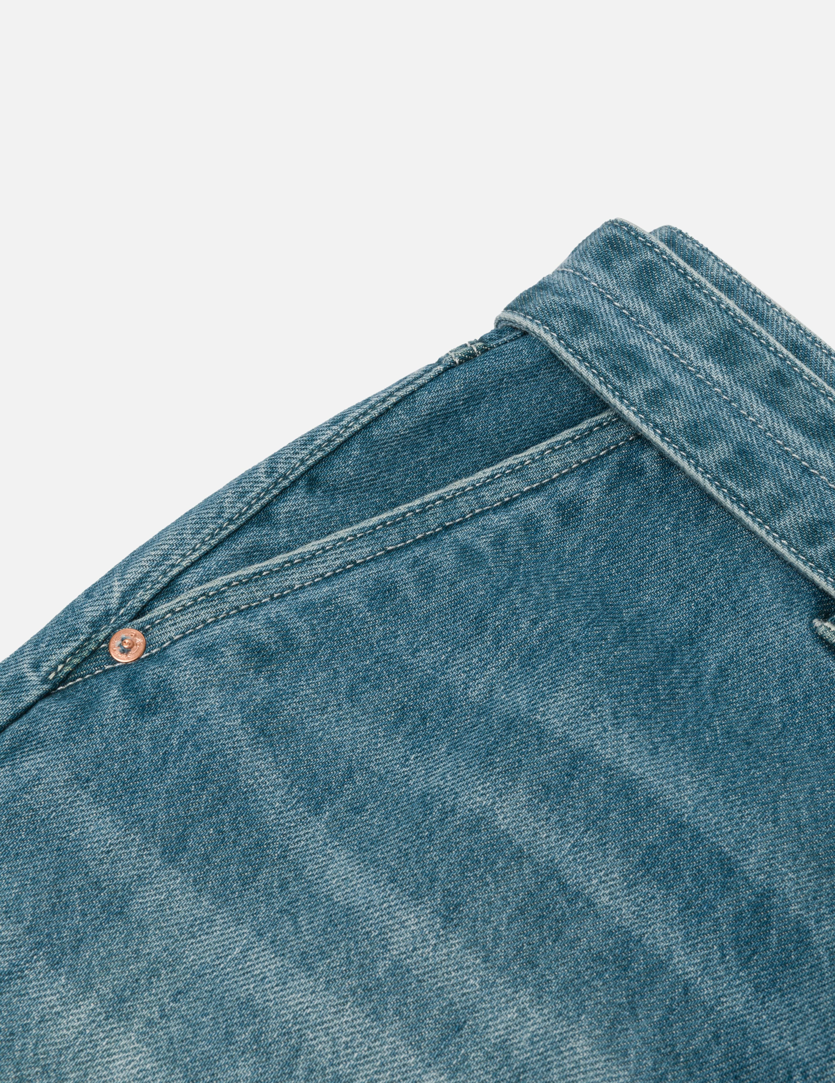 Playful Seagull Print Pocket Loose Fit Jeans #2038 - Image 9