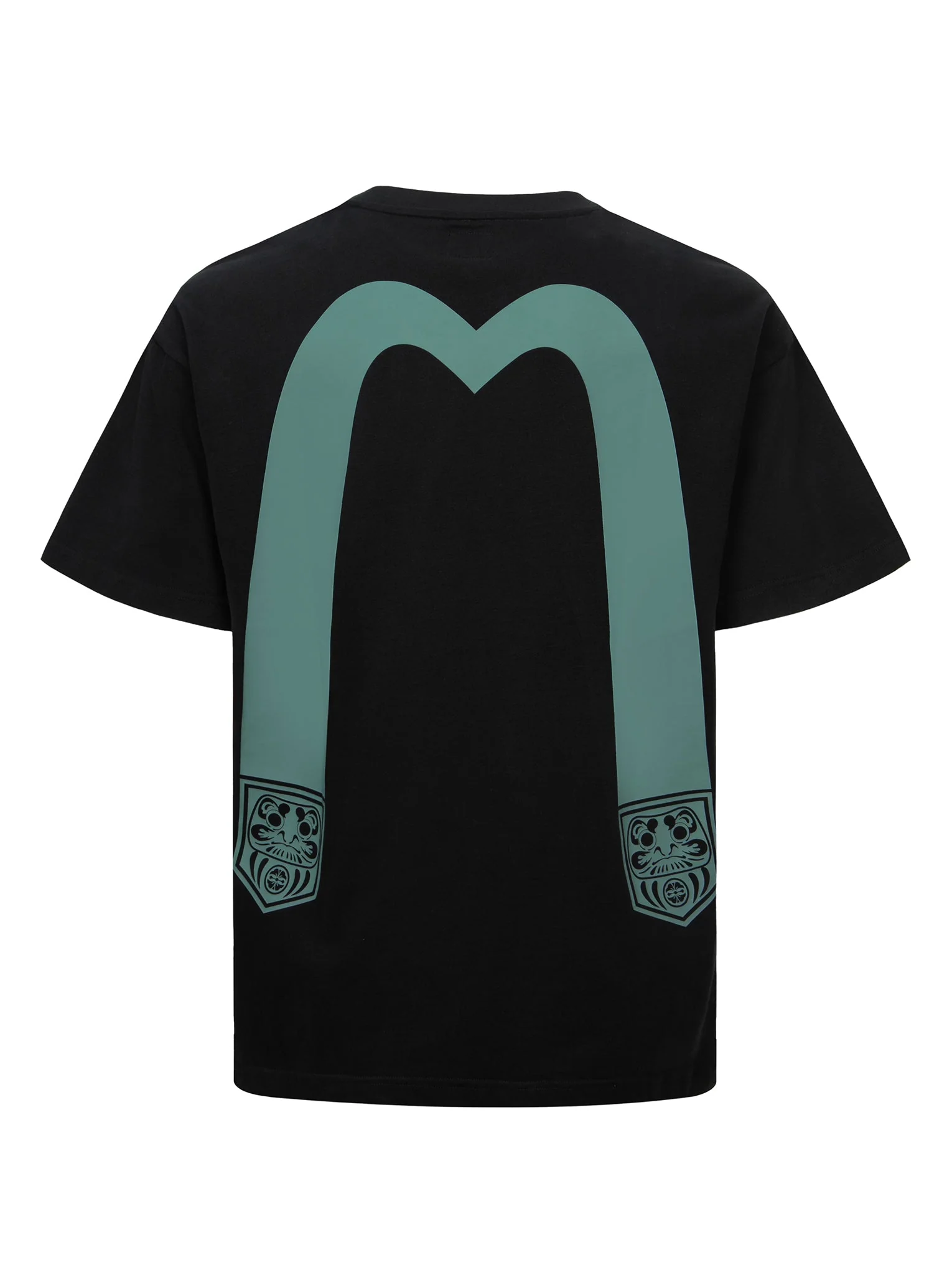 Pocket-shaped Daruma Daicock Print Relax Fit T-shirt - Image 14