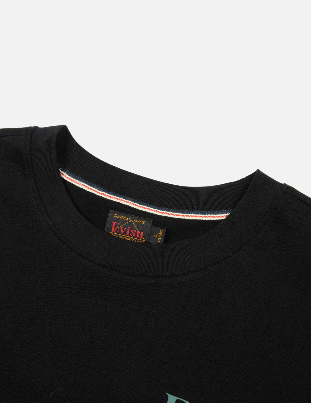 Pocket-shaped Daruma Daicock Print Relax Fit T-shirt - Image 9