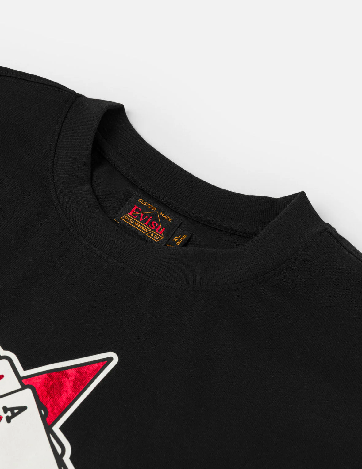 Poker Aces and Flocked Star T-shirt - Black - Image 8