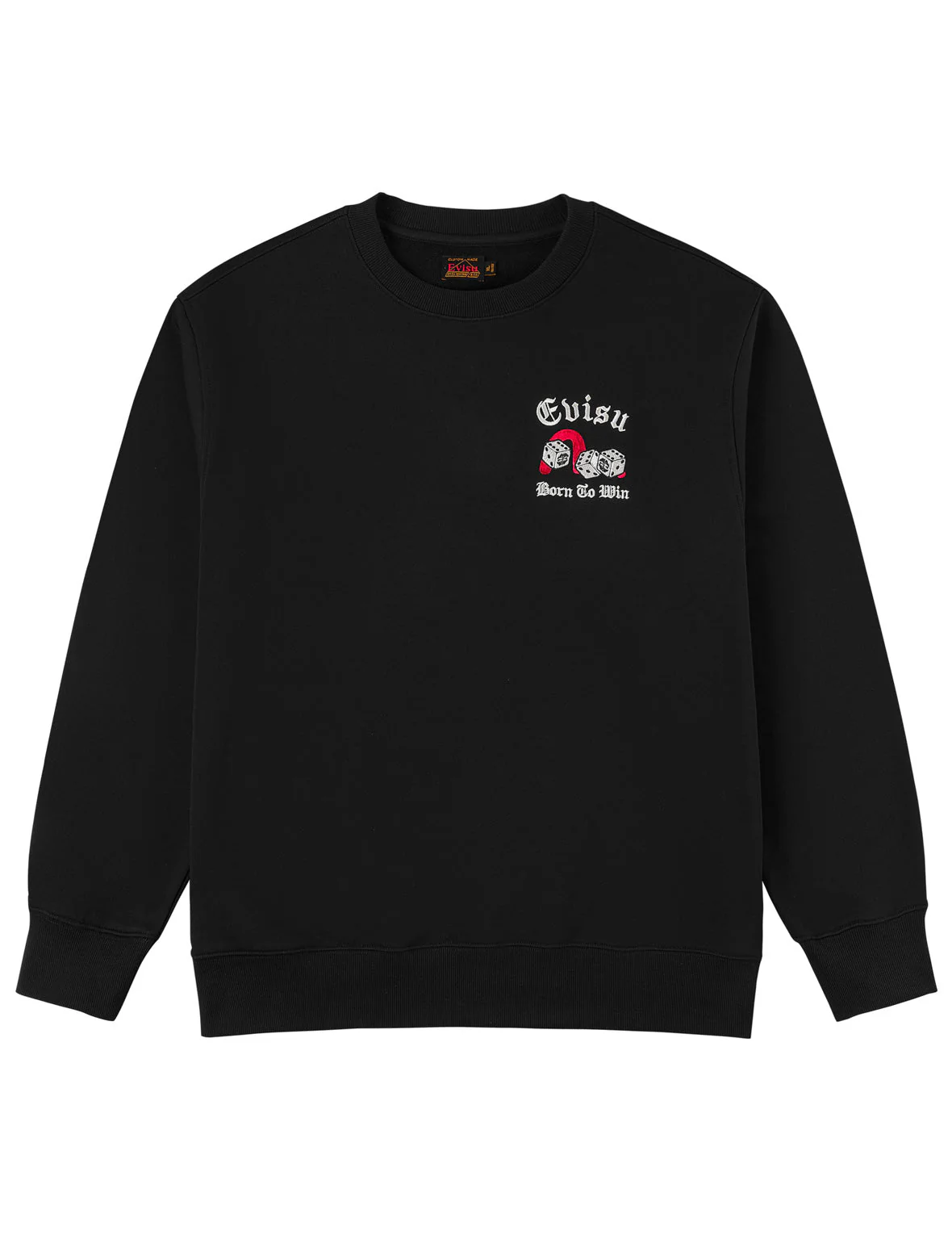 Poker Lucky Dice Embroidery Sweatshirt - Black - Image 14