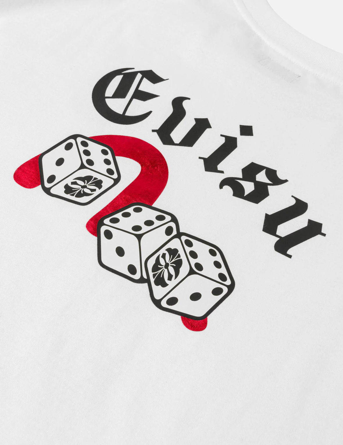 Poker Lucky Dice and Flocked Seagull T-shirt - White - Image 7