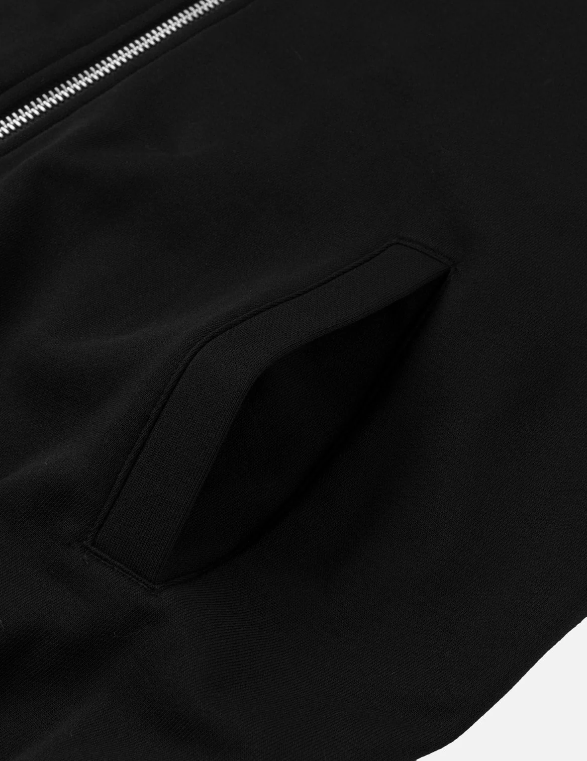 Poker Spade Embroidery Zip-up Hoodie - Black - Image 11
