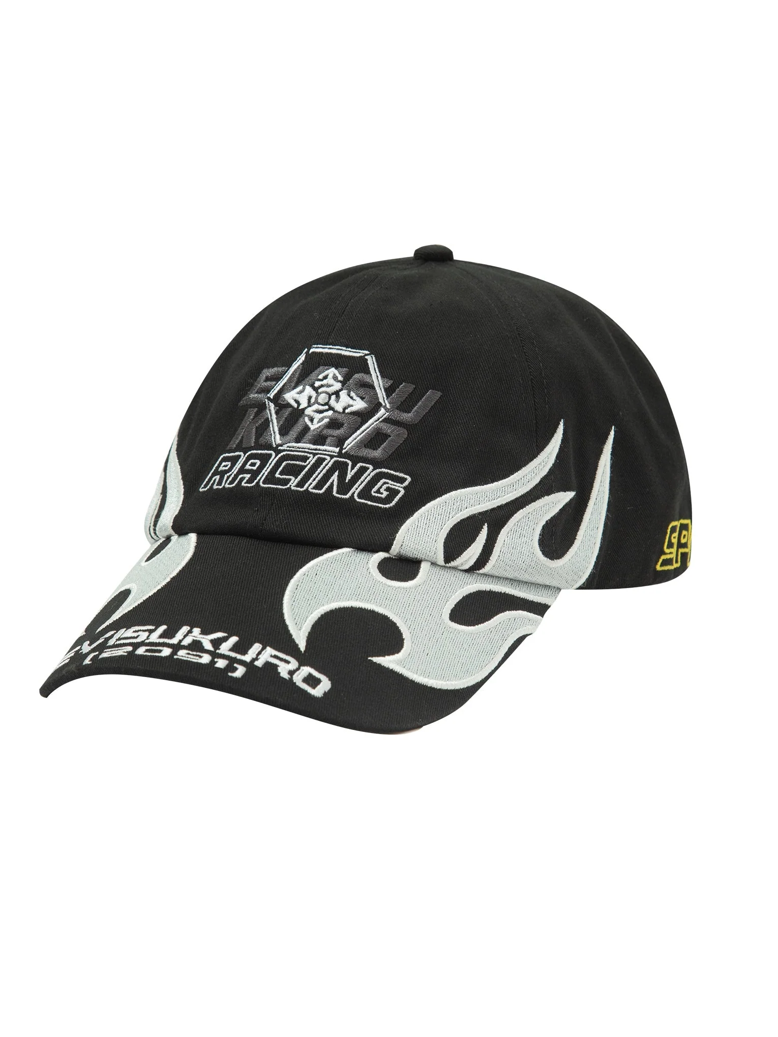 Racing Chrome Flame and Kamon Embroidery Cap - Image 11
