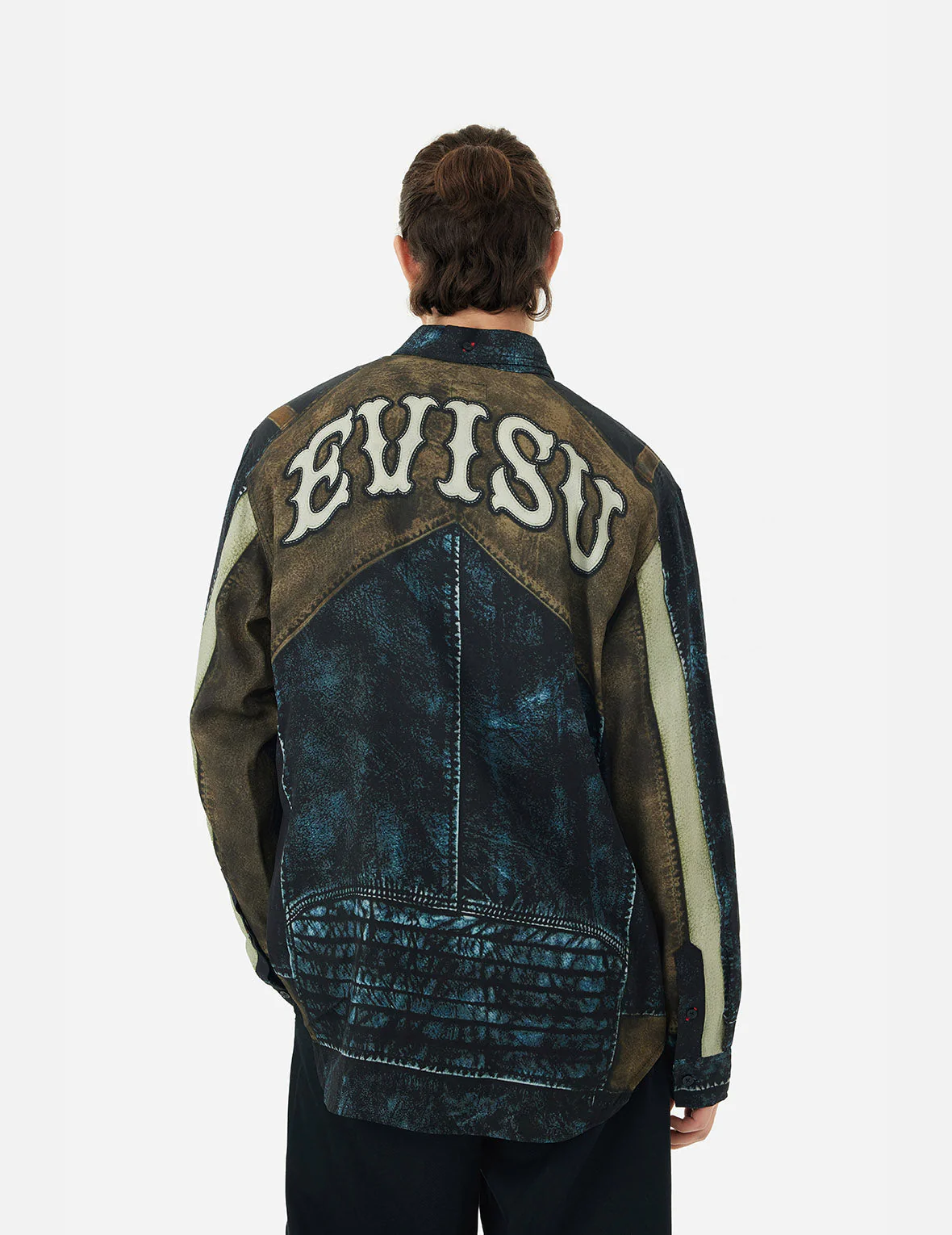 Replicate Biker Print Relax Fit Long-Sleeve Shirt - Image 6