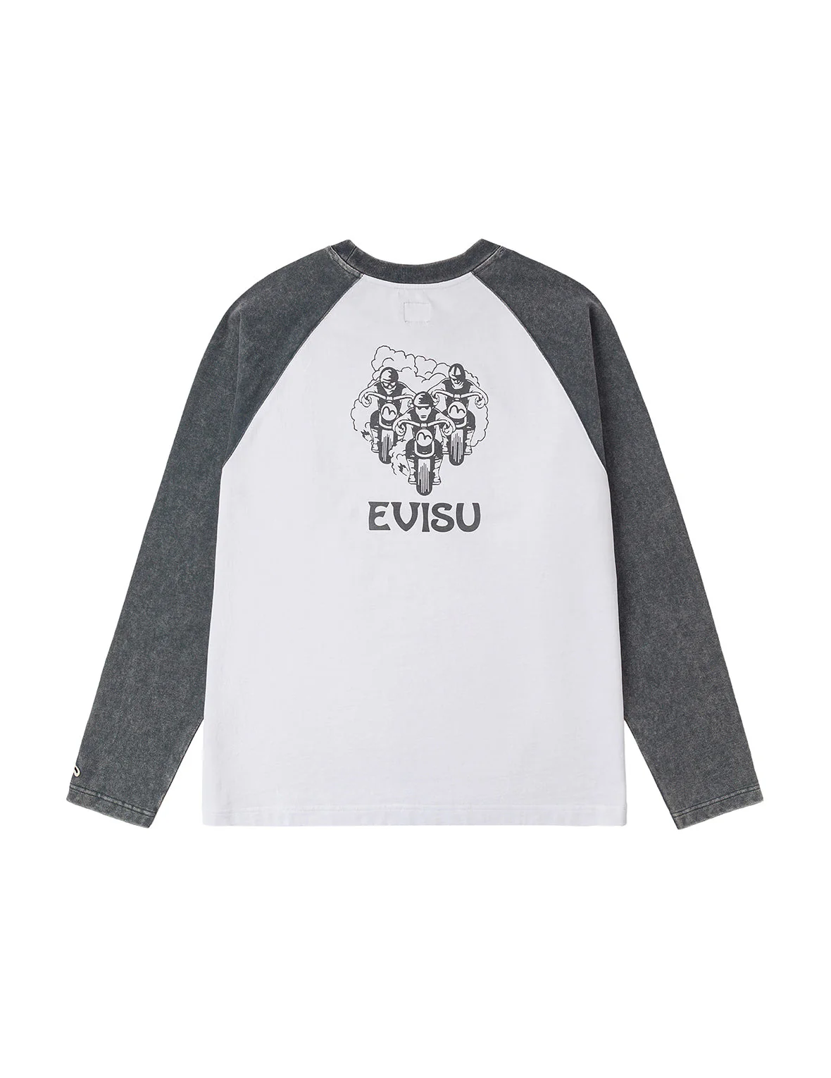 Retro Motocross Print Relax Fit Long-sleeve T-shirt