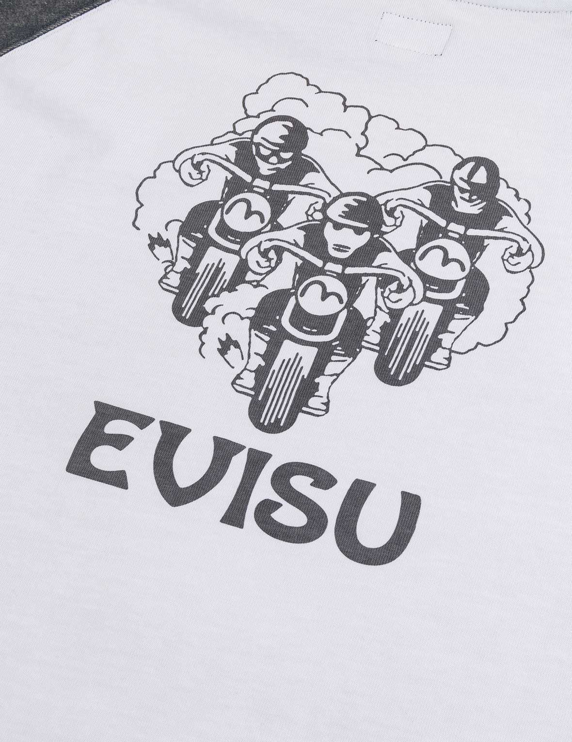 Retro Motocross Print Relax Fit Long-sleeve T-shirt - Image 13