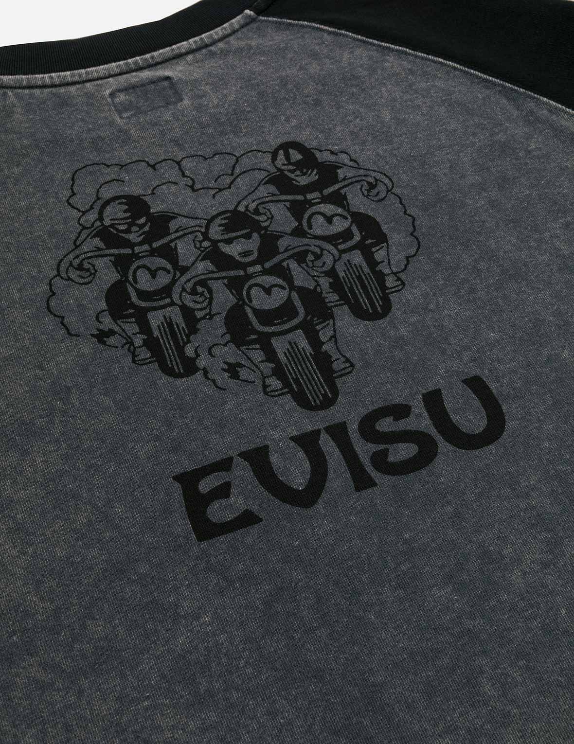Retro Motocross Print Relax Fit Long-sleeve T-shirt - Image 14