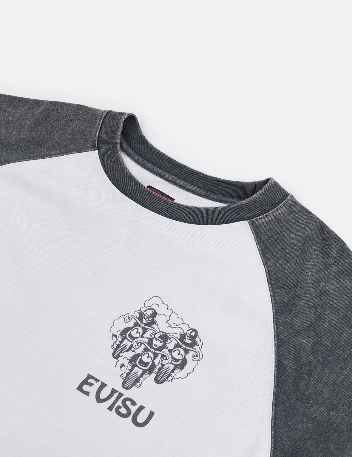 Retro Motocross Print Relax Fit Long-sleeve T-shirt - Image 15