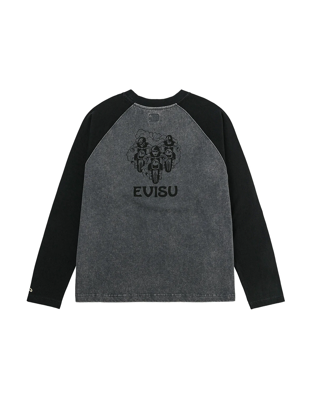 Retro Motocross Print Relax Fit Long-sleeve T-shirt - Image 22