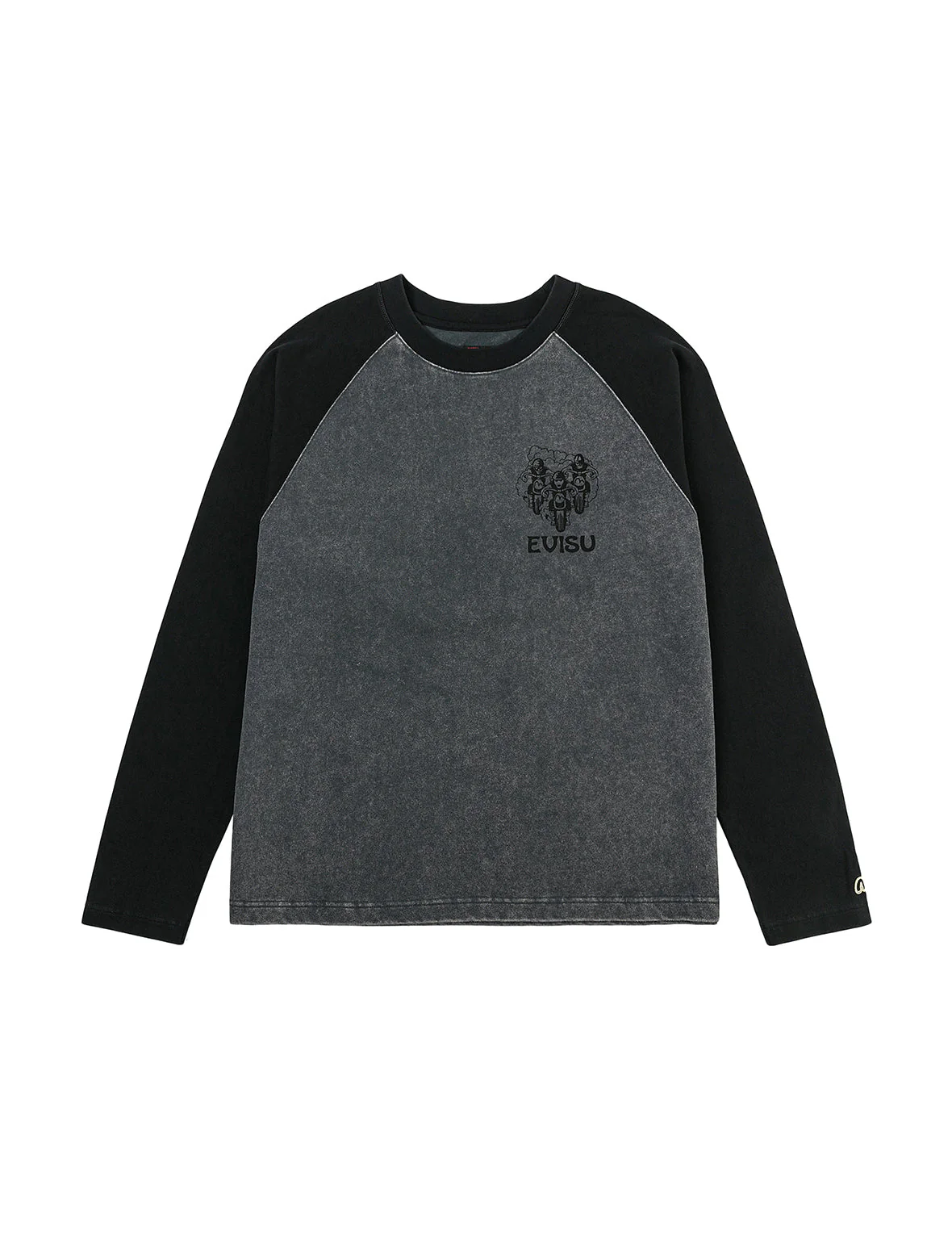 Retro Motocross Print Relax Fit Long-sleeve T-shirt - Image 4