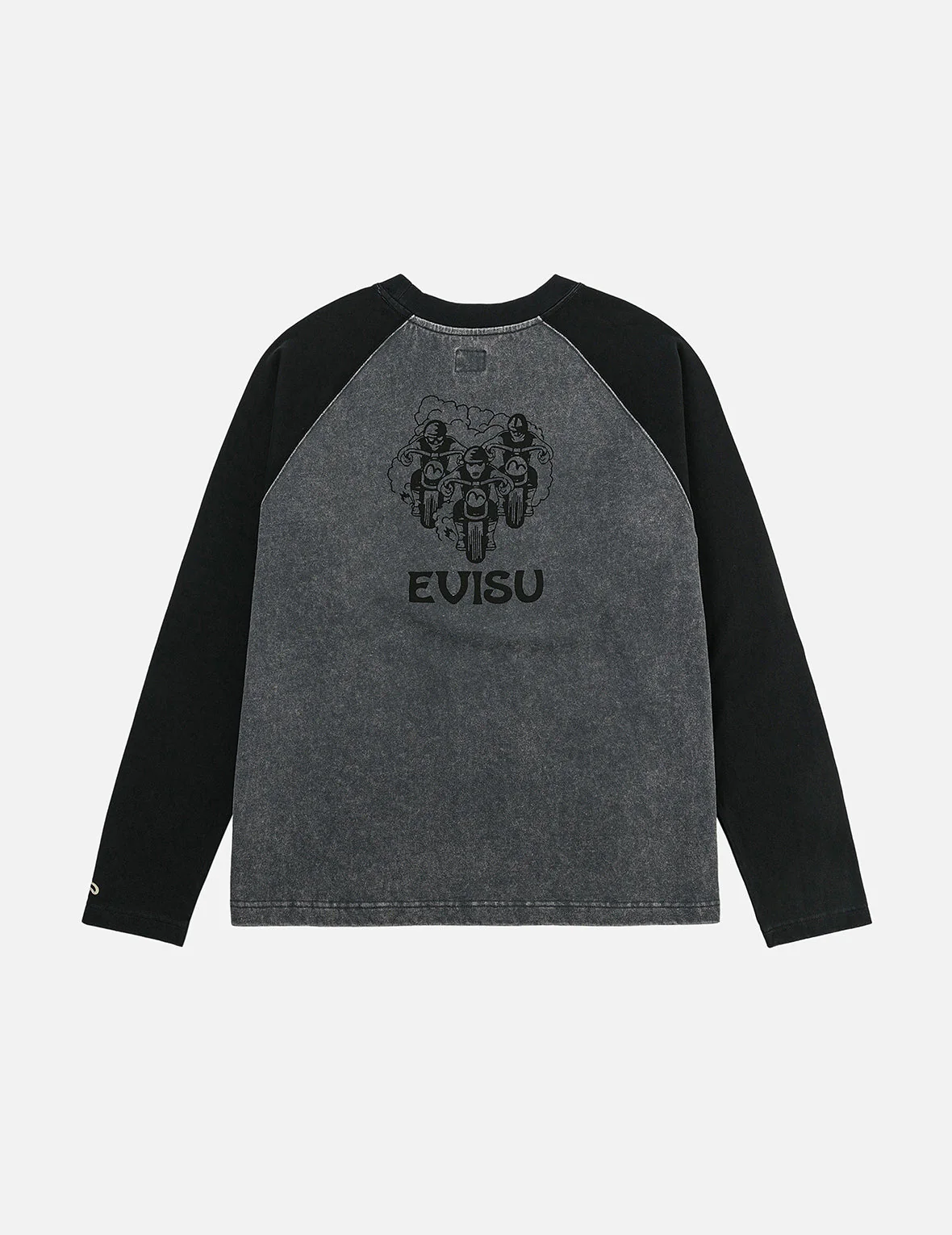 Retro Motocross Print Relax Fit Long-sleeve T-shirt - Image 6