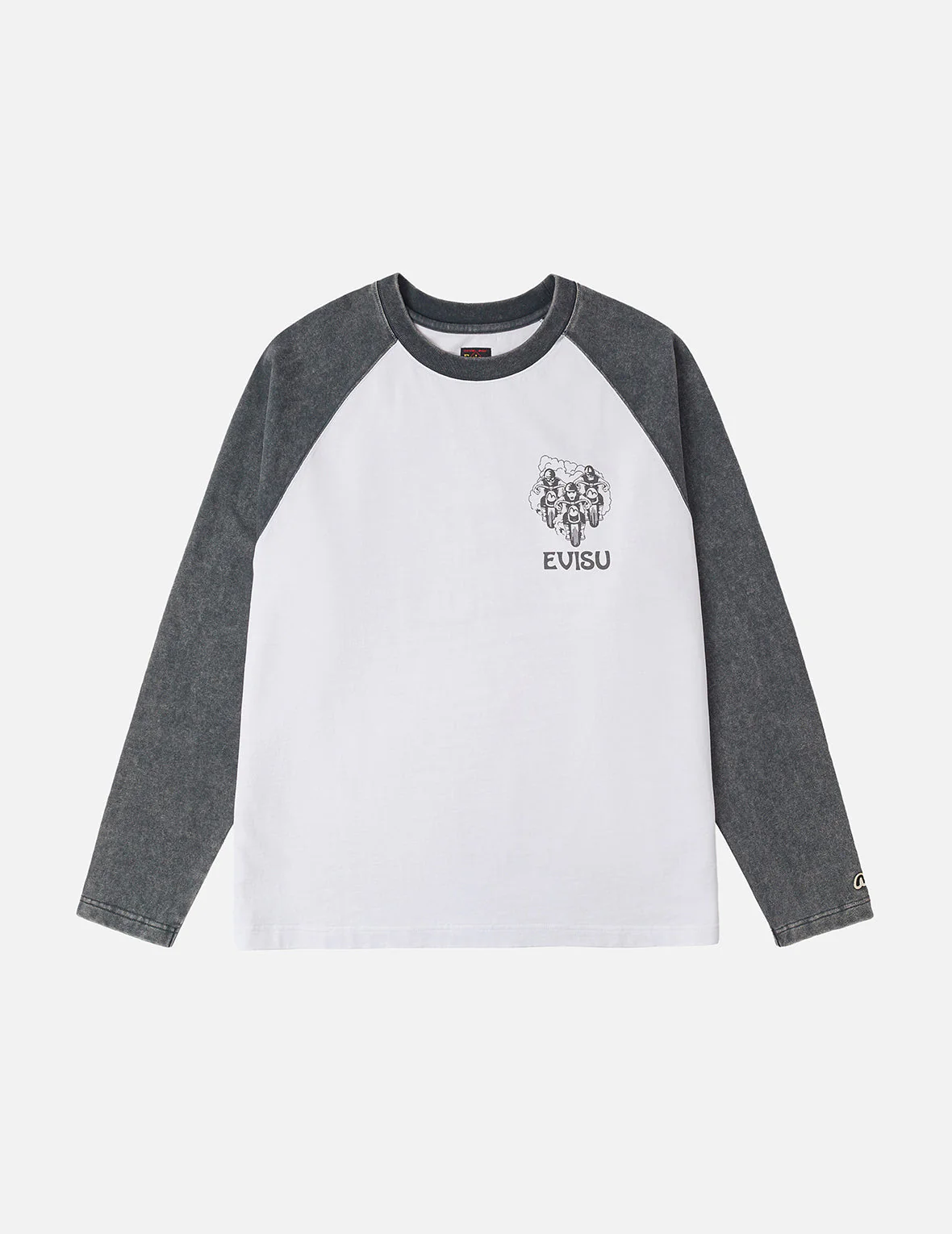 Retro Motocross Print Relax Fit Long-sleeve T-shirt - Image 7