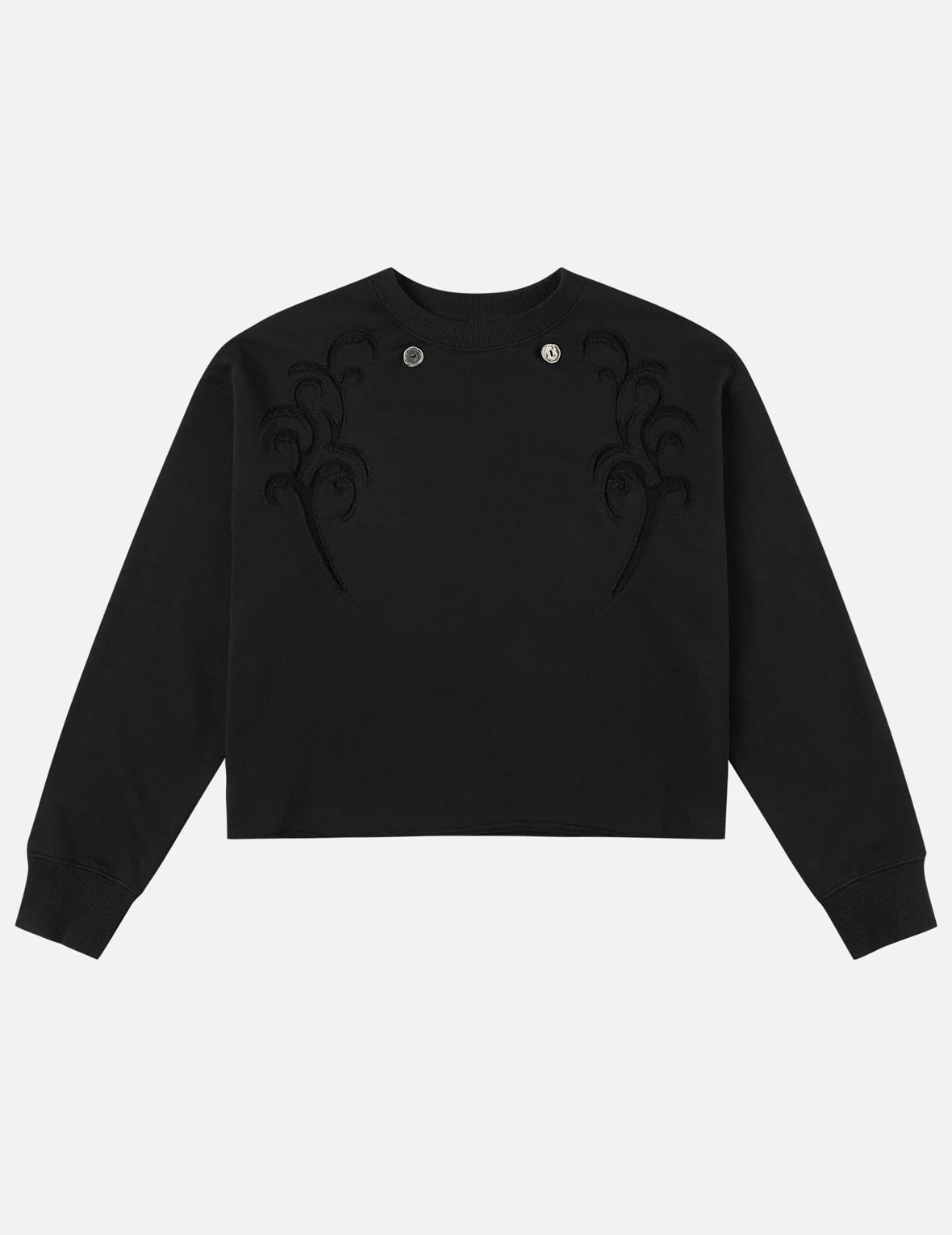 Reversed Fabric Patched Sweatshirt - Image 5
