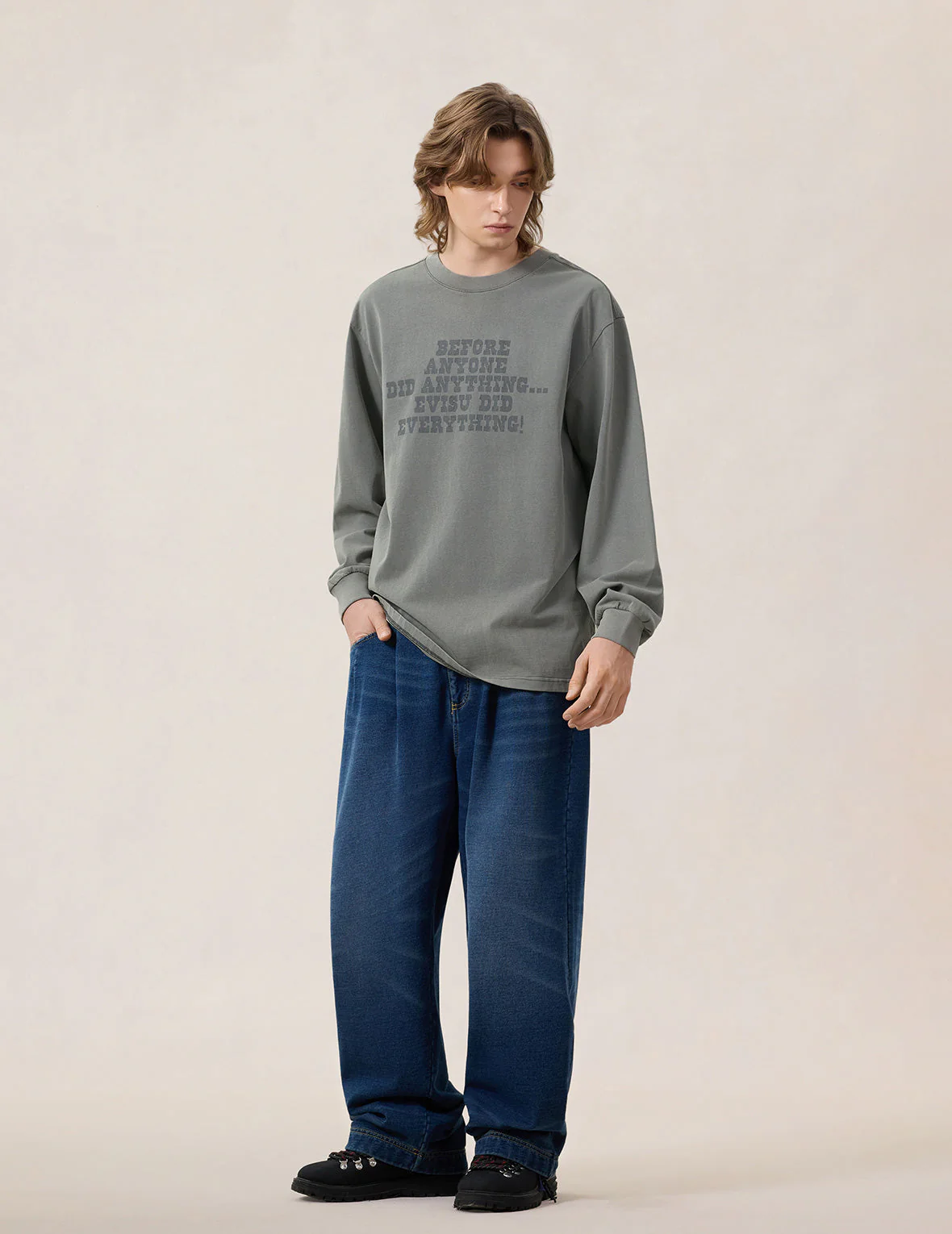 Reversed Seagull Slogan Long-sleeve T-shirt - Image 7