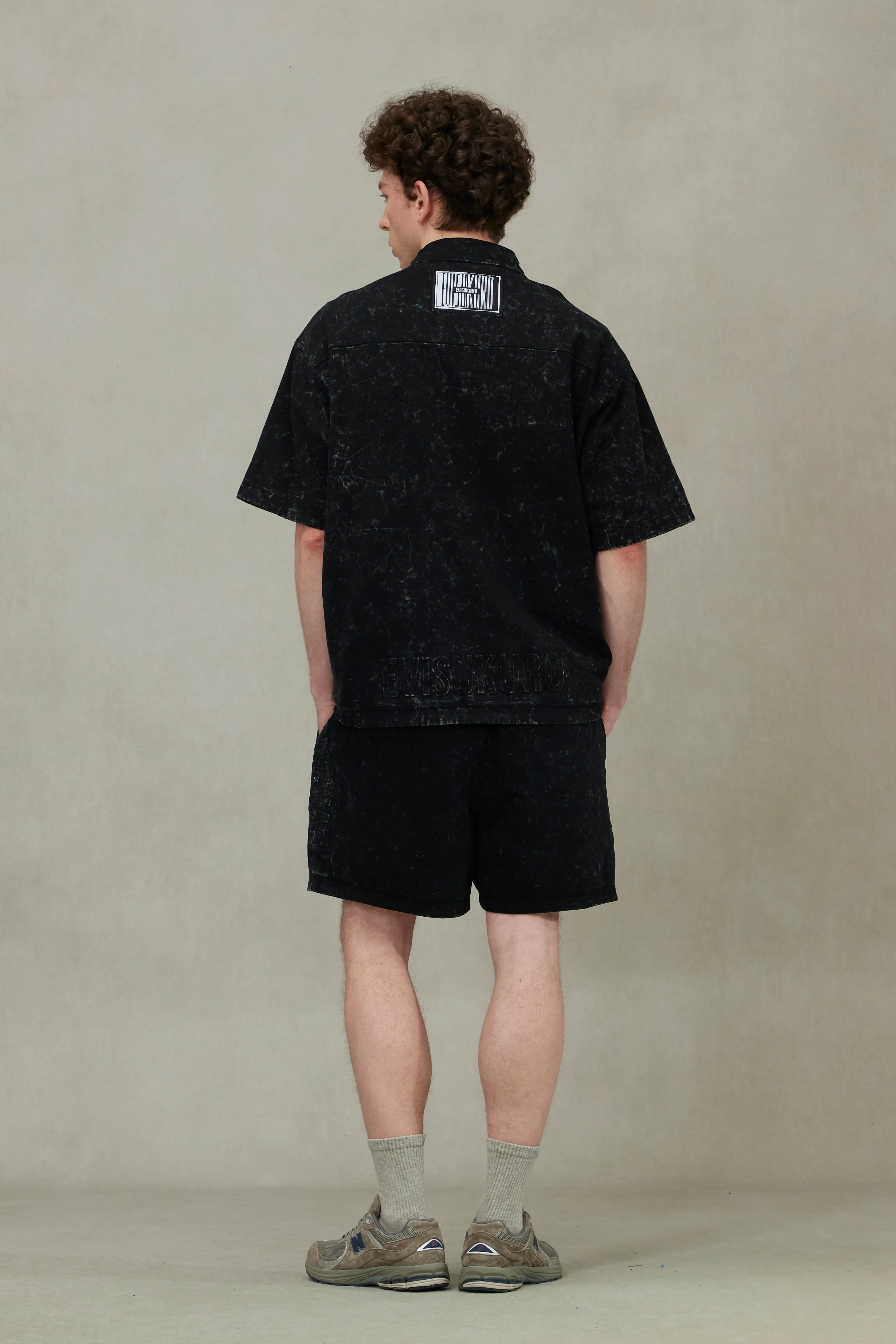 Reversible Washed Logo Embroidery and Embossing Relax Fit Jersey Shirt - Image 5