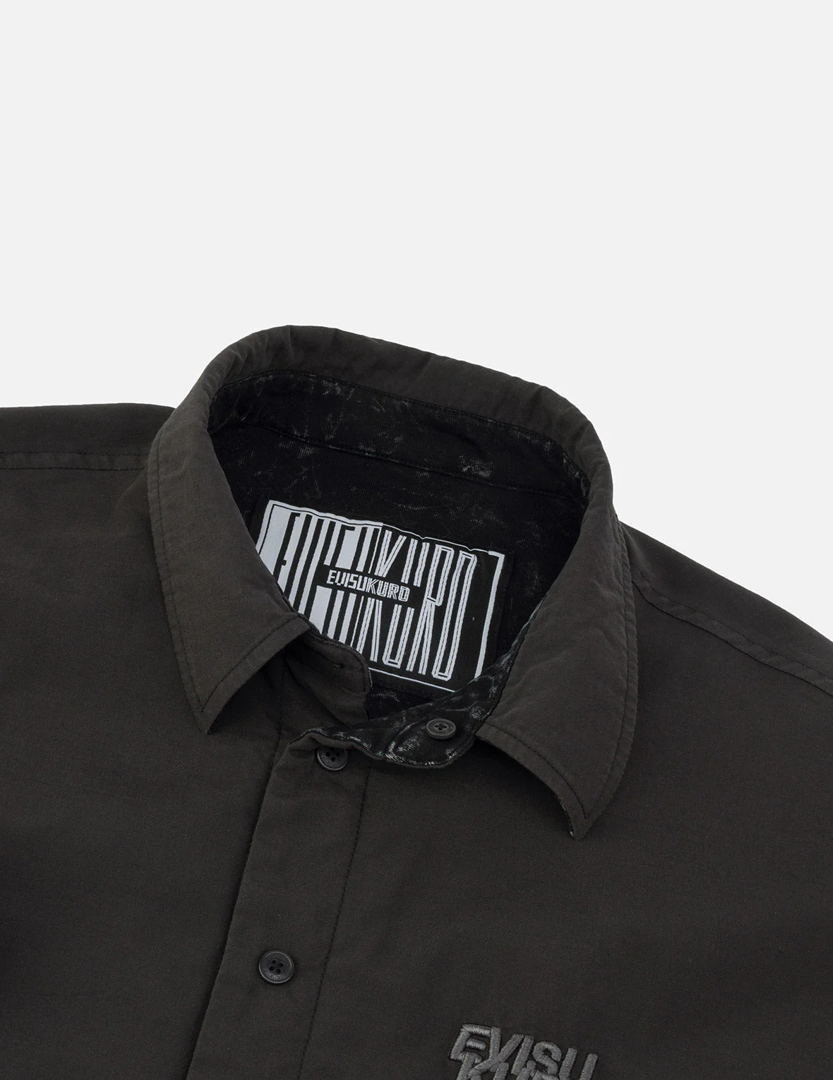 Reversible Washed Logo Embroidery and Embossing Relax Fit Jersey Shirt - Image 6