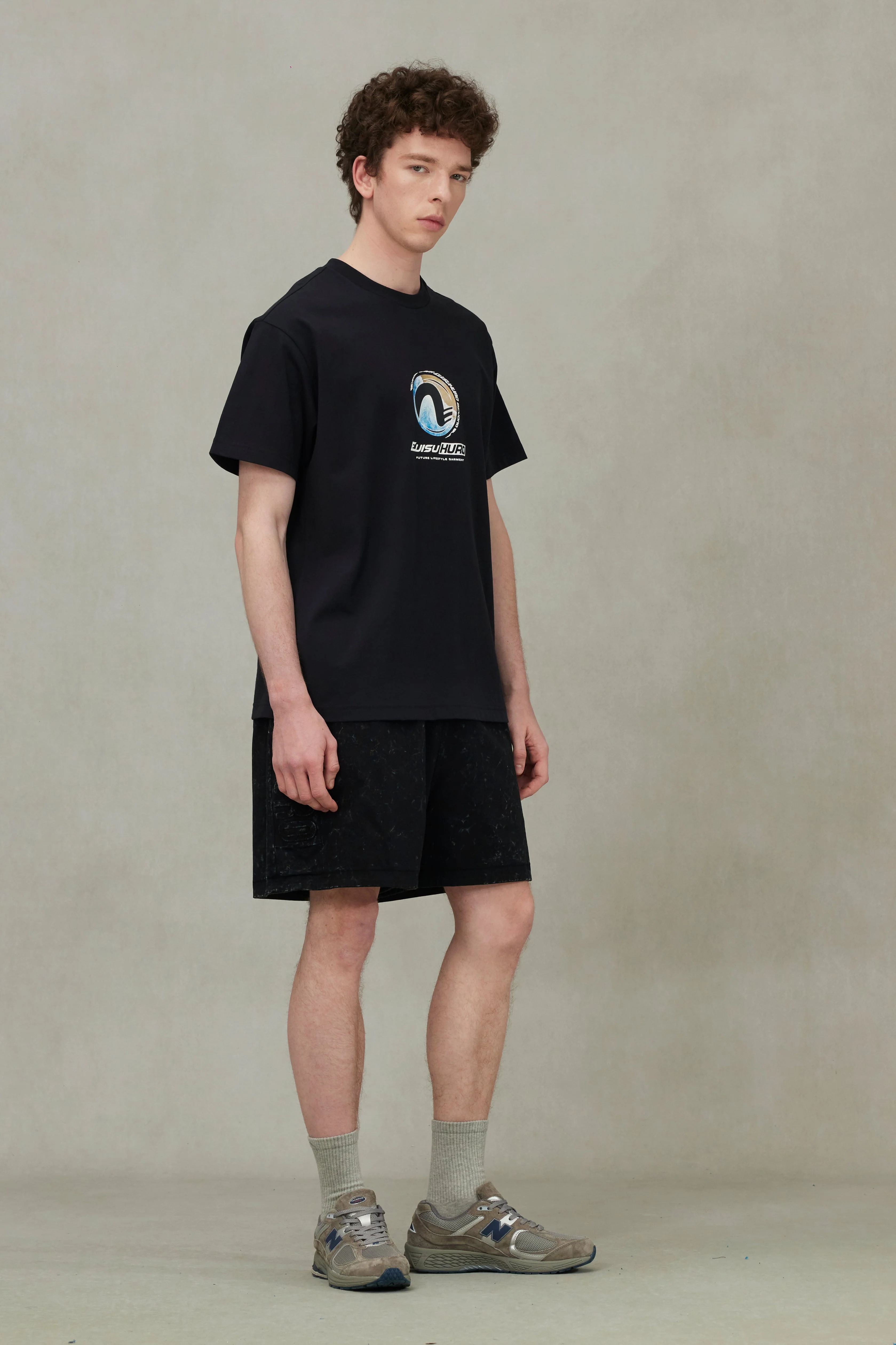 Reversible Washed Relax Fit Jersey Shorts - Image 3