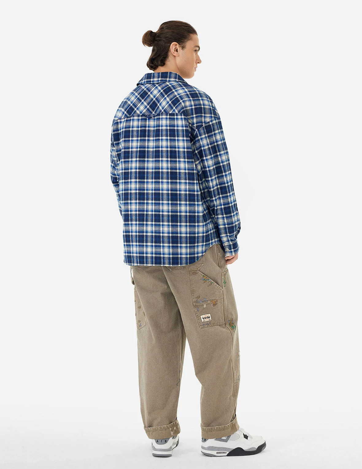Reversible with Seagull Print Loose Fit Shirt Jacket - Image 4
